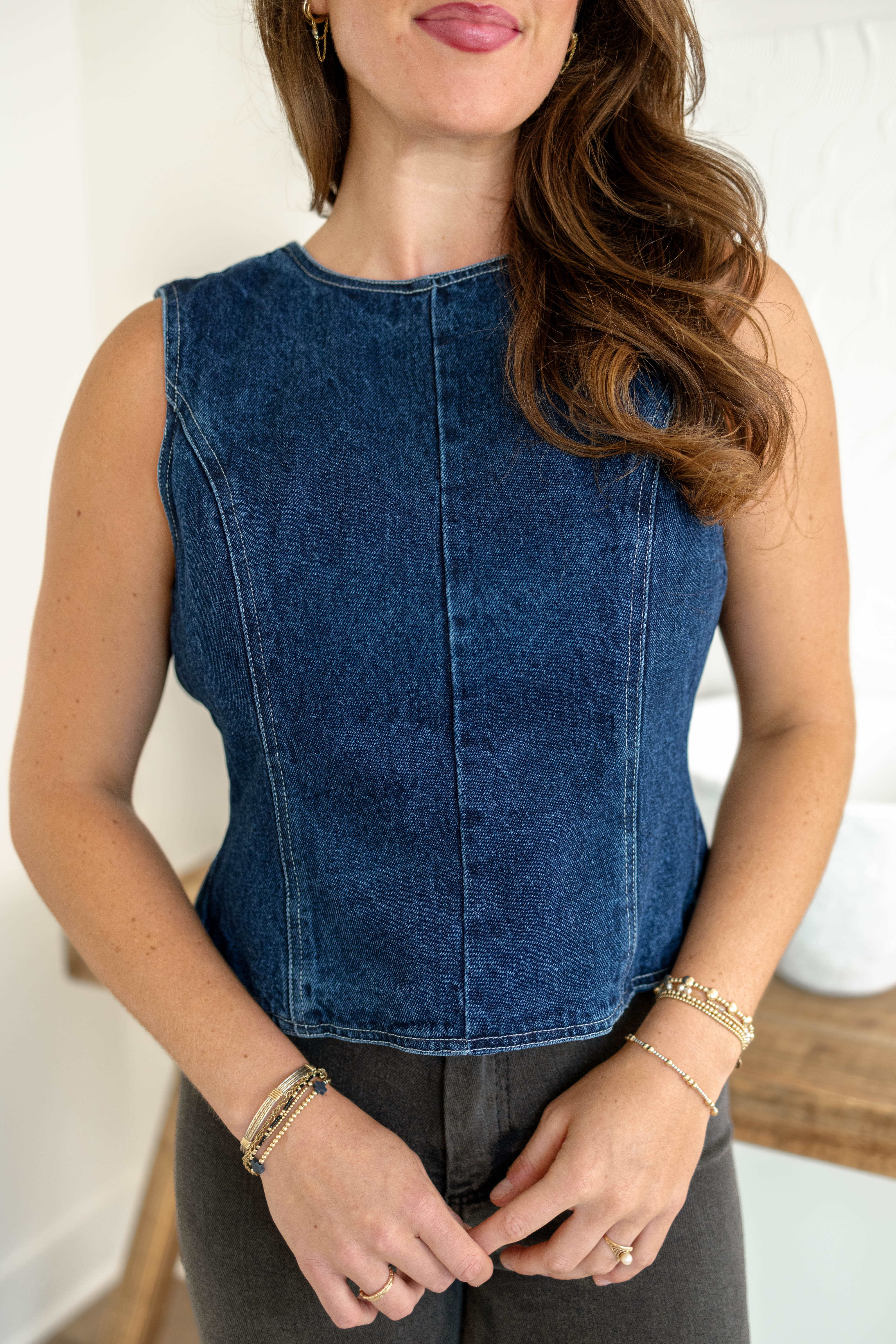 Maude Denim Top