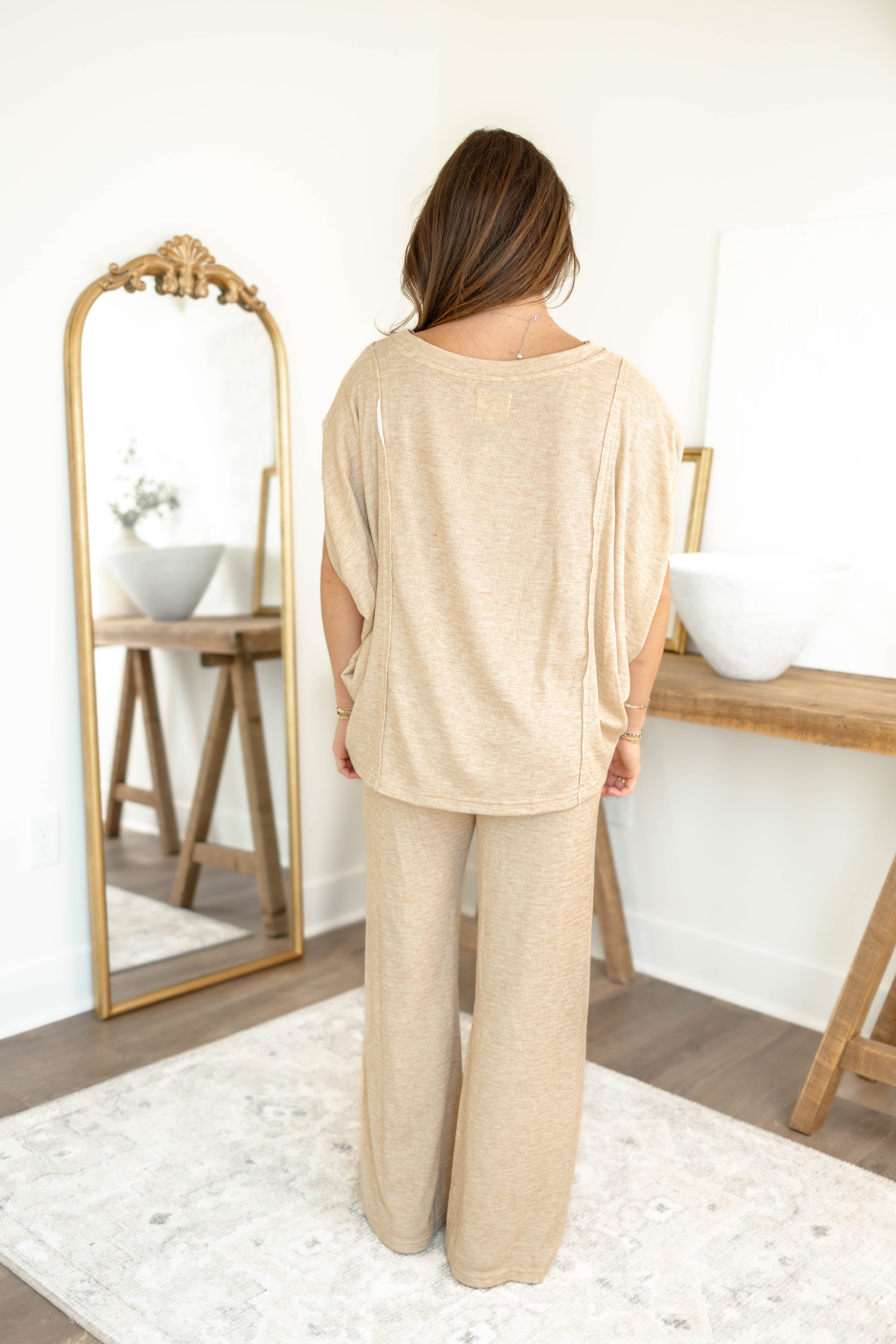 Delray Soft Knit Set | Beige