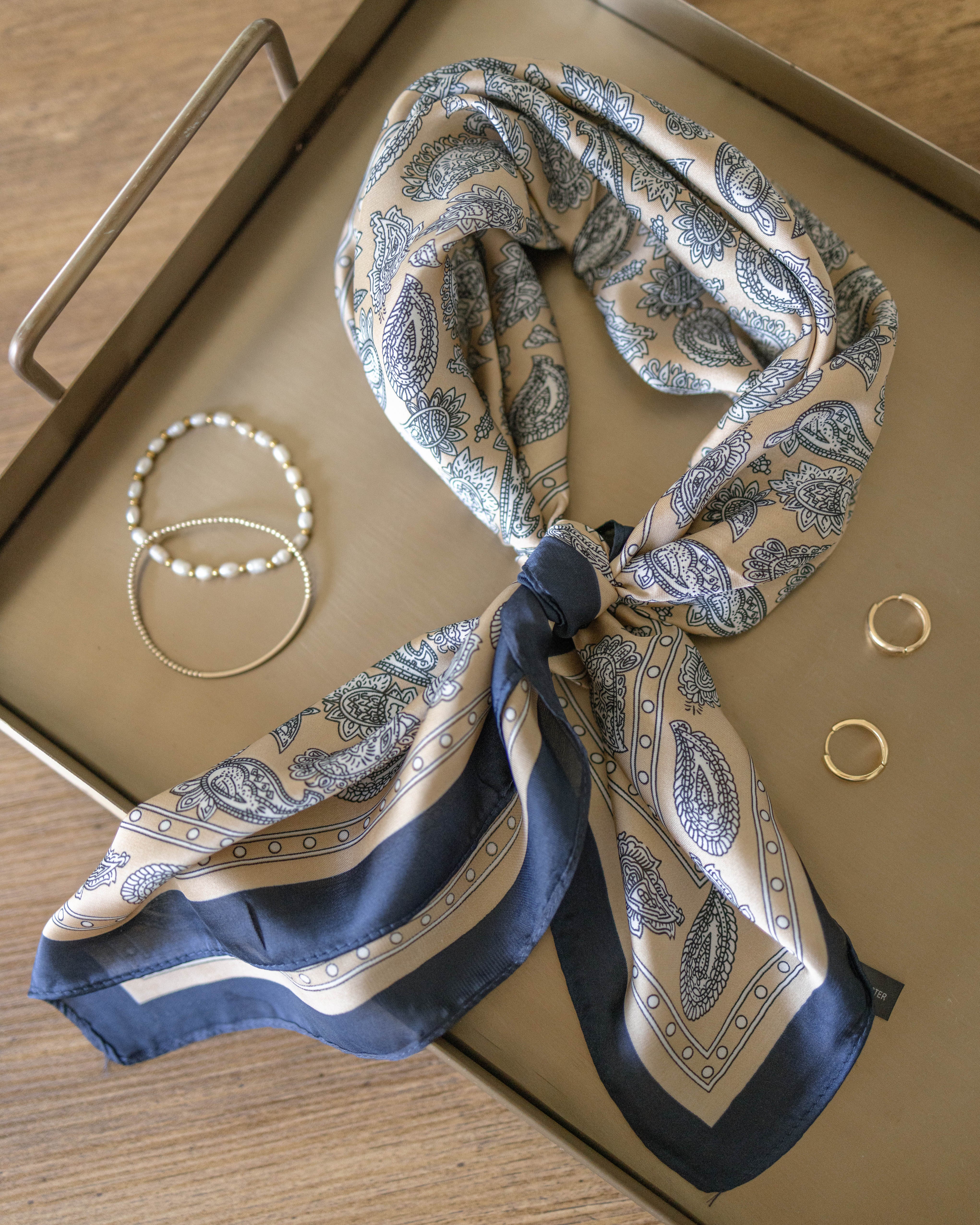 Taupe Paisley Scarf