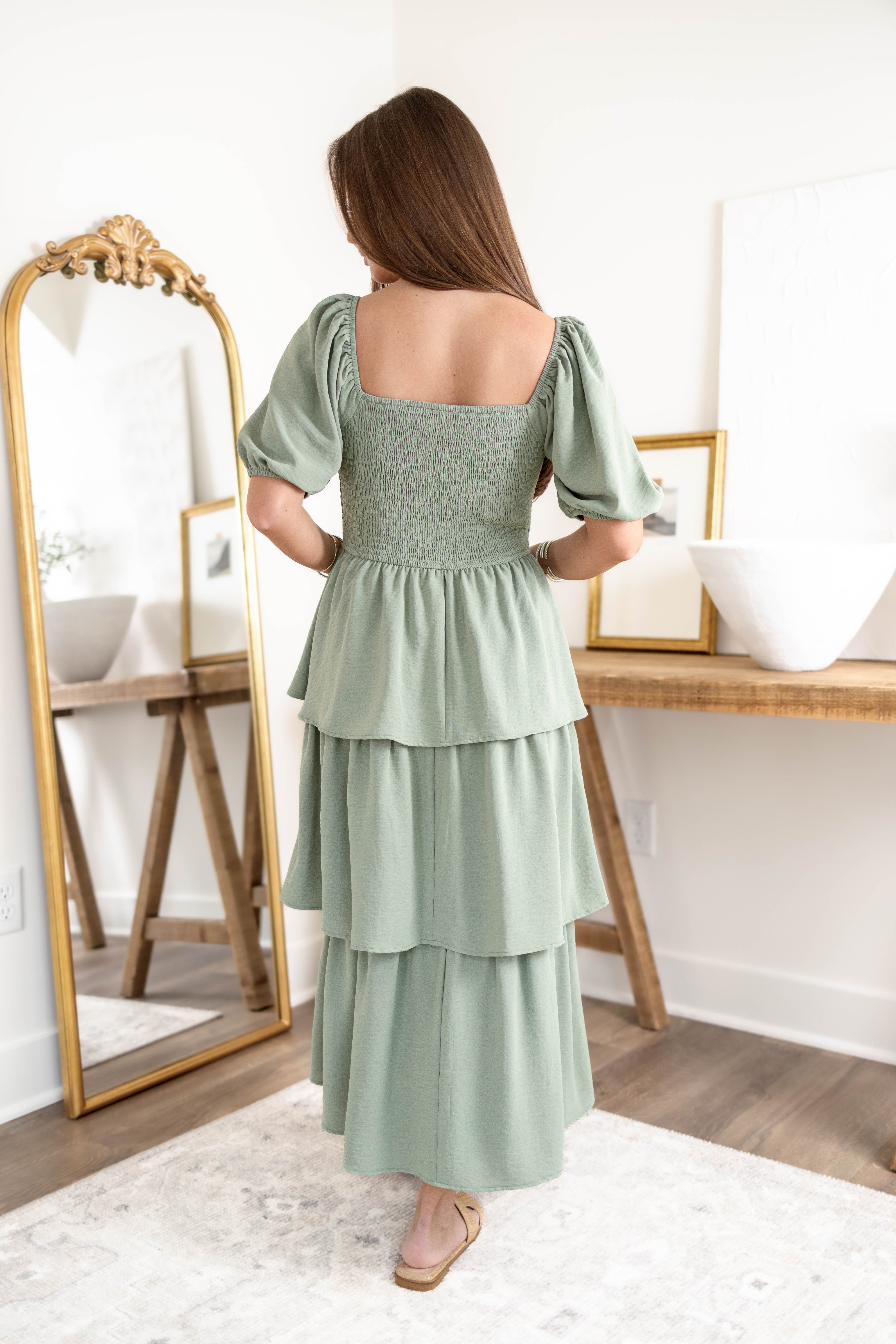 Laken Smocked Midi Dress