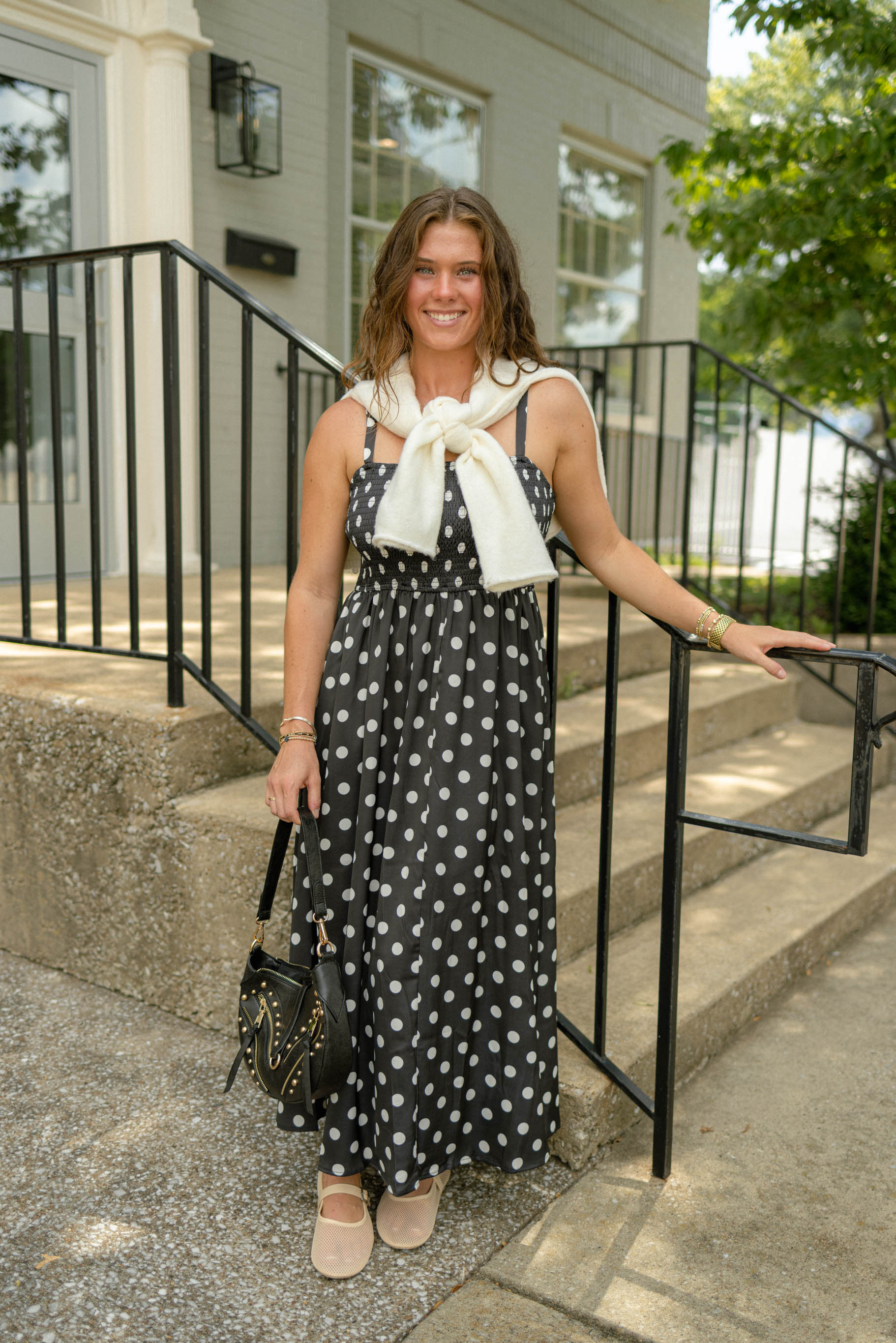 Wren Polka Dot Dress | Black