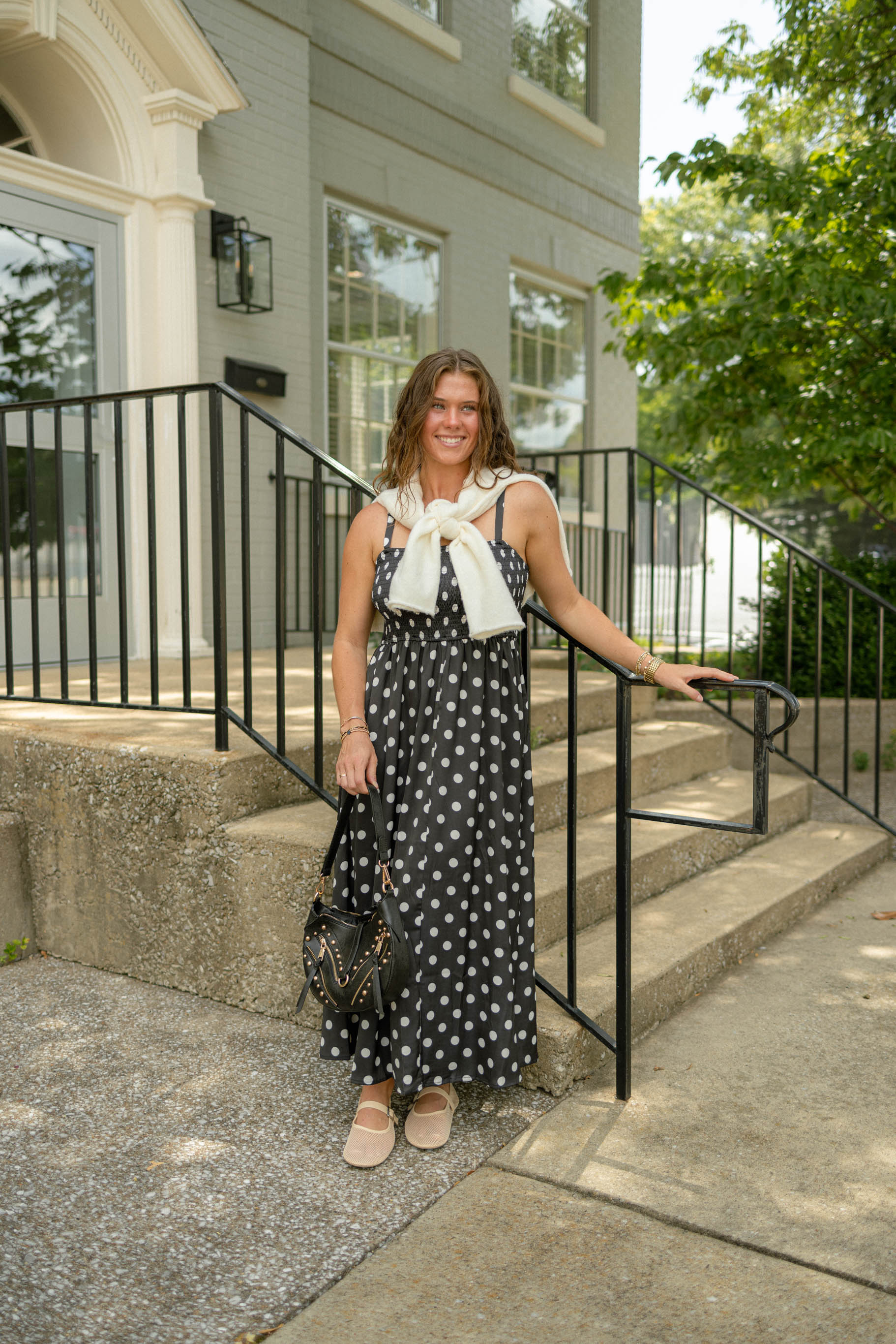 Wren Polka Dot Dress | Black