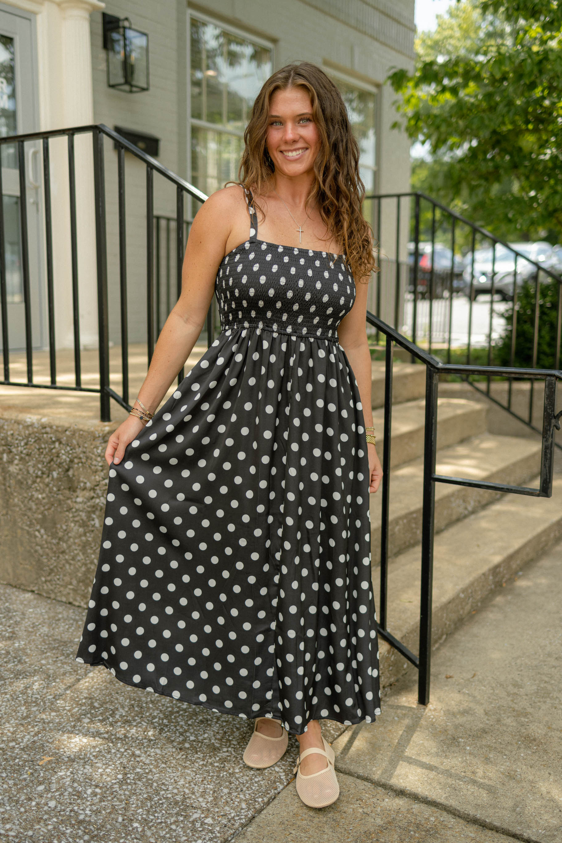 Wren Polka Dot Dress | Black