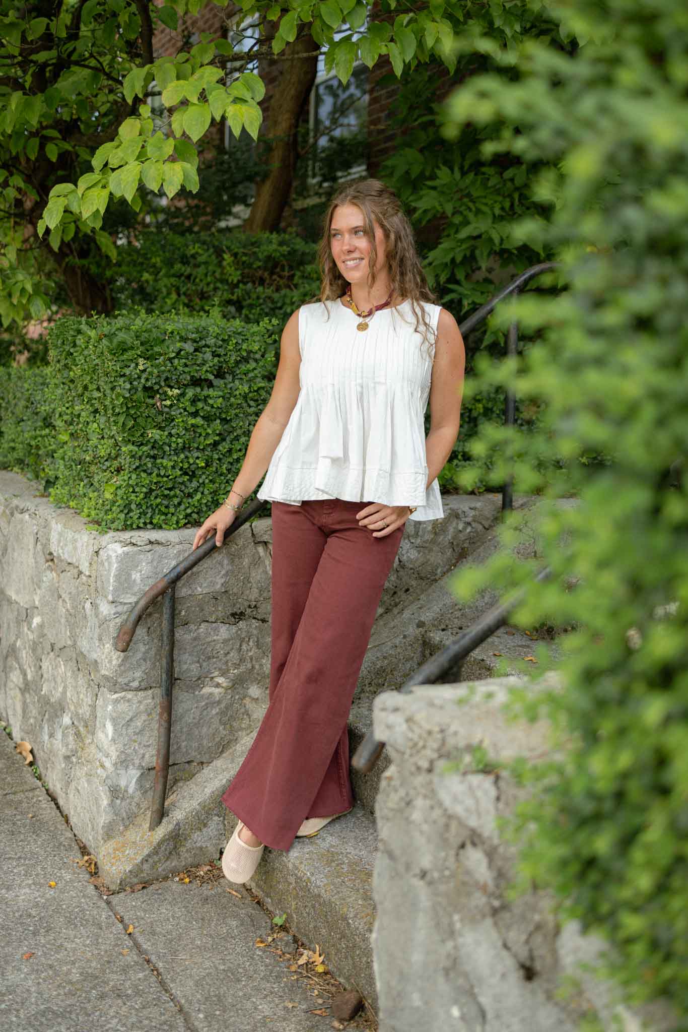 Frankie Wide Leg Pants | Maroon