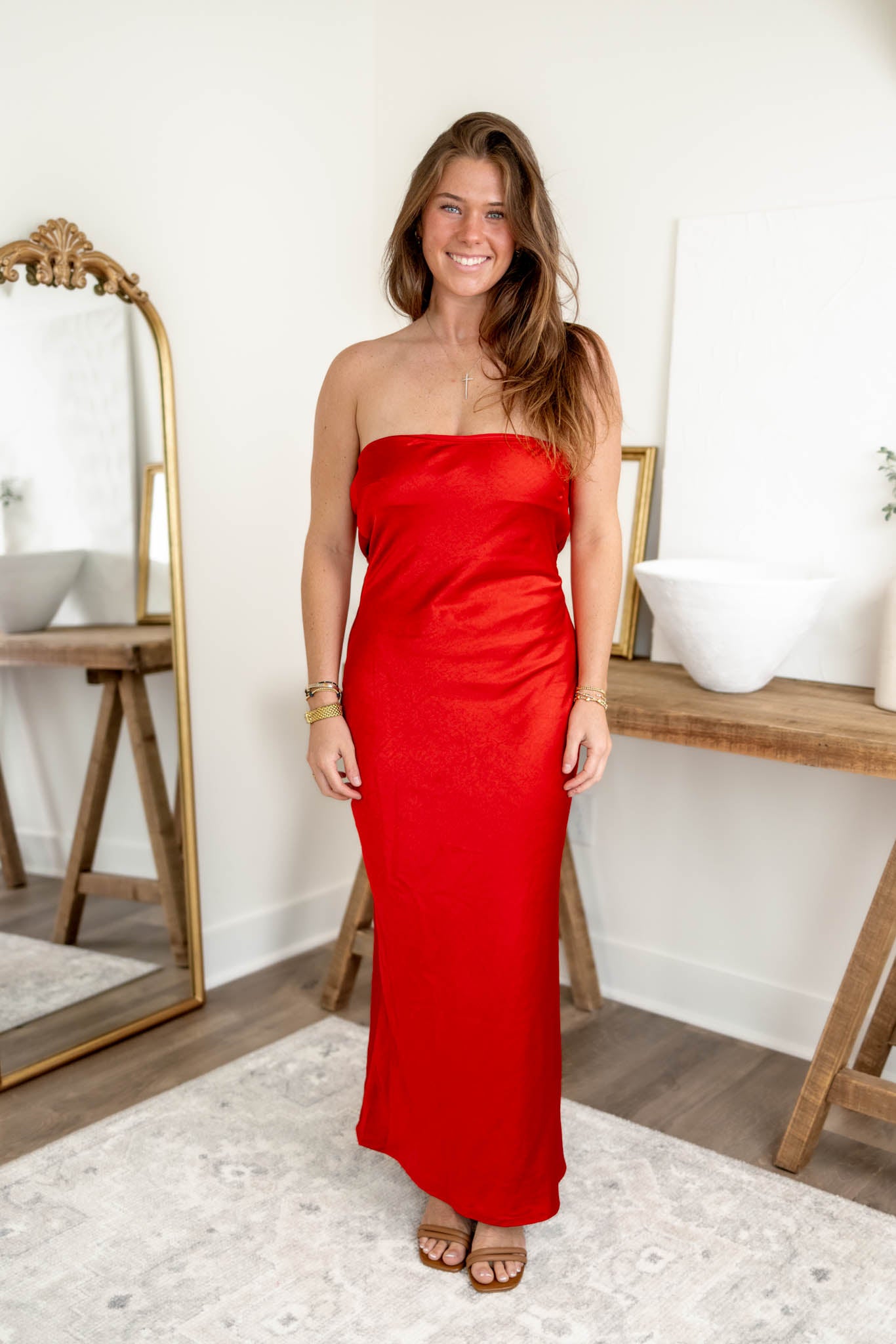Gracelyn Slip Dress | Red