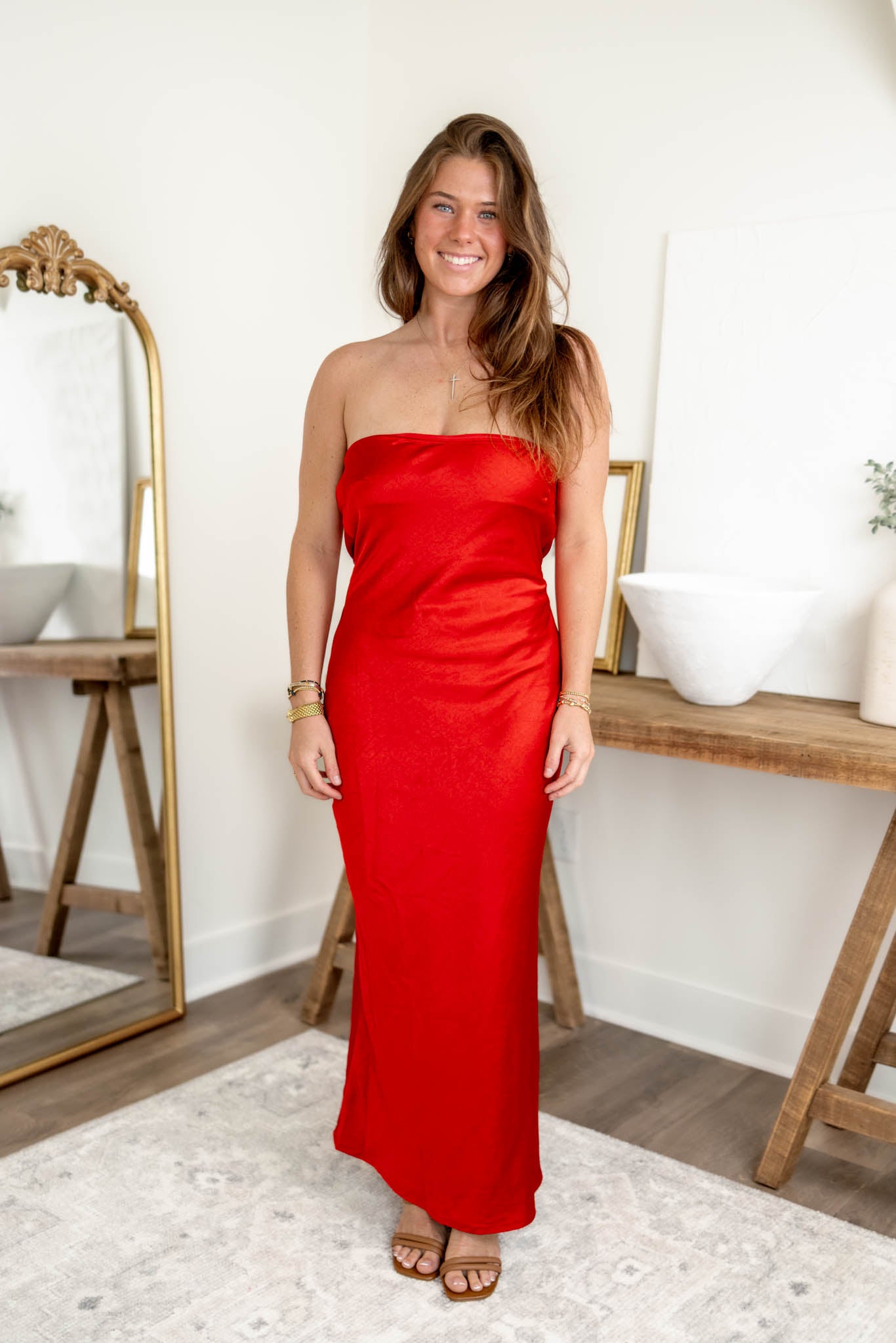 Gracelyn Slip Dress | Red