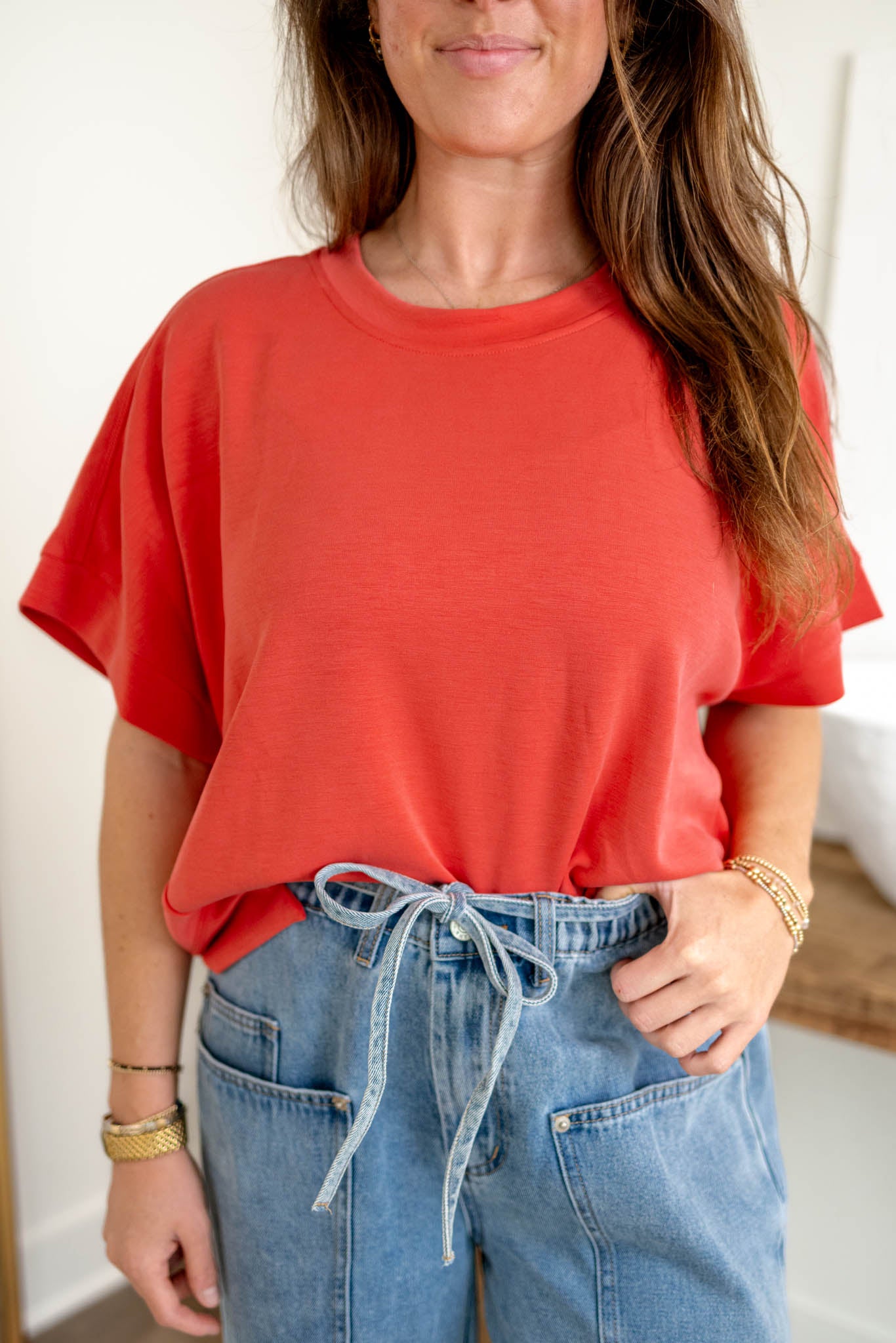 Cami Dolman Top | Red