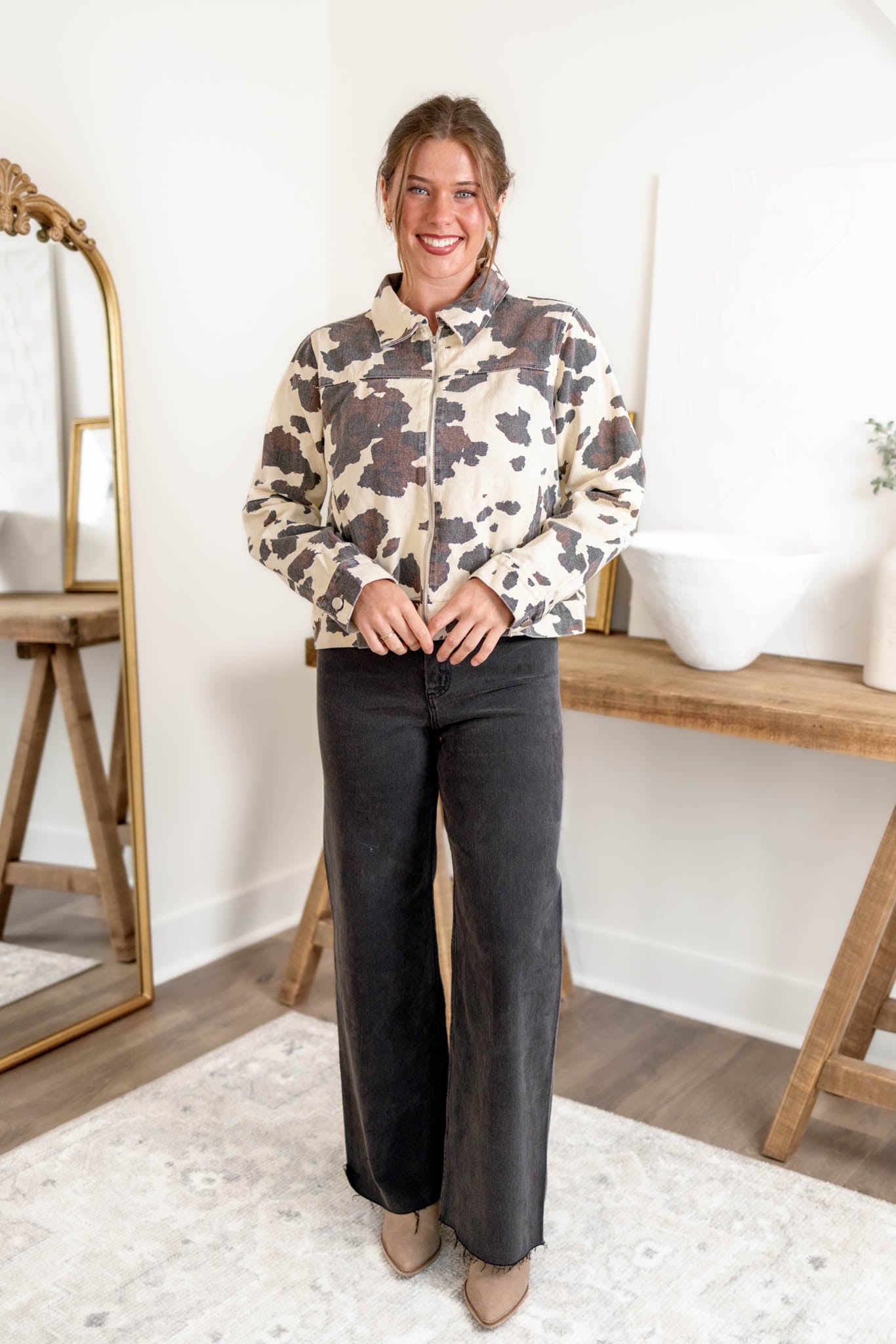 Cow Print Jacket