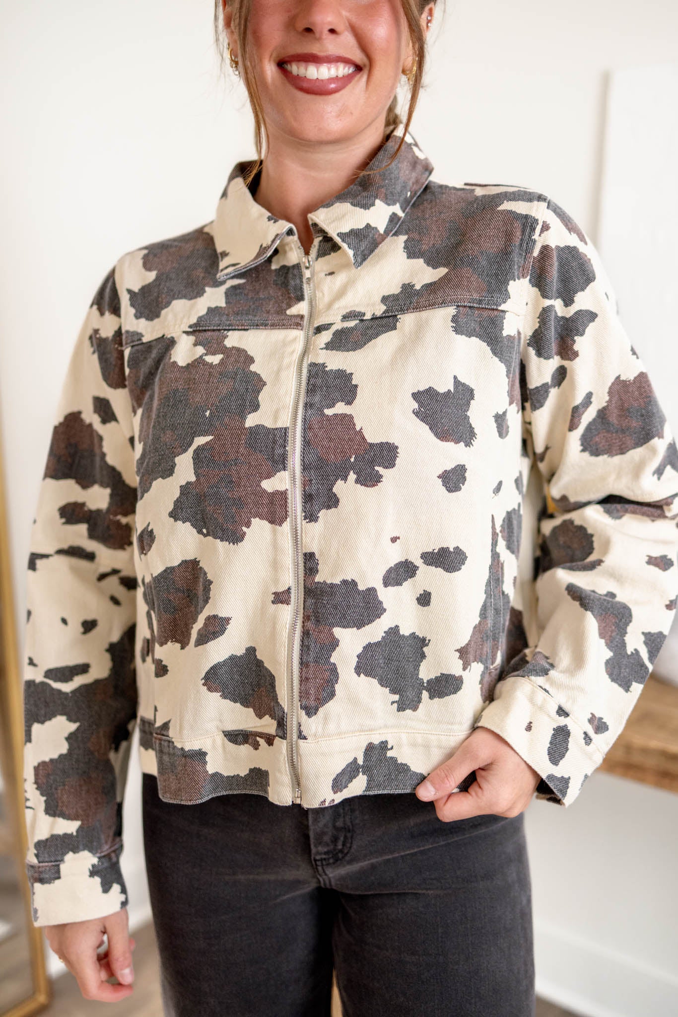 Cow Print Jacket