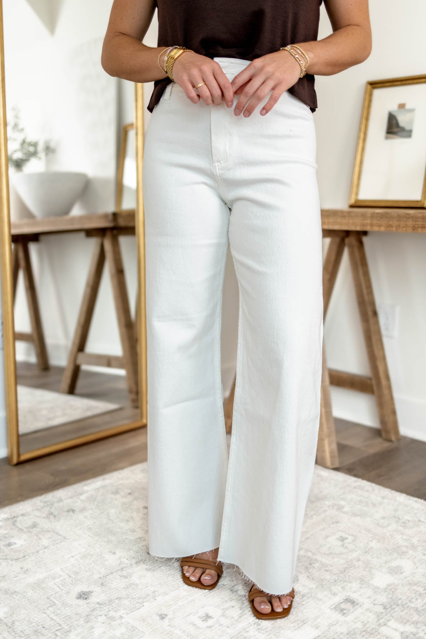 Frankie Wide Leg Pants | White