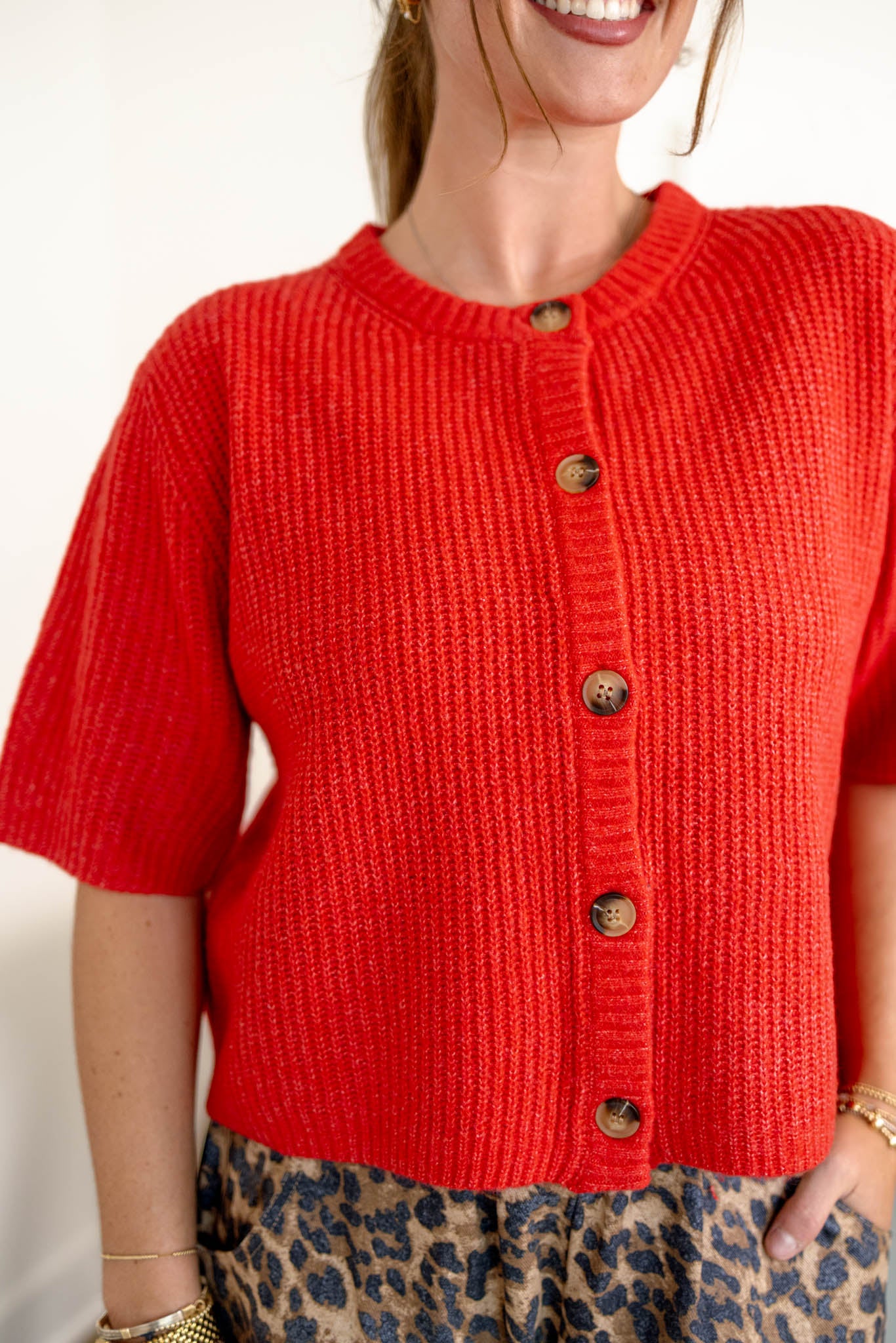 Agnes Cardigan | Red