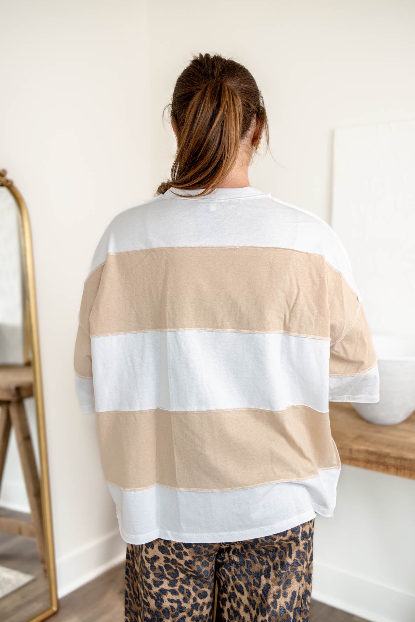 Polly Colorblock Top | Oat