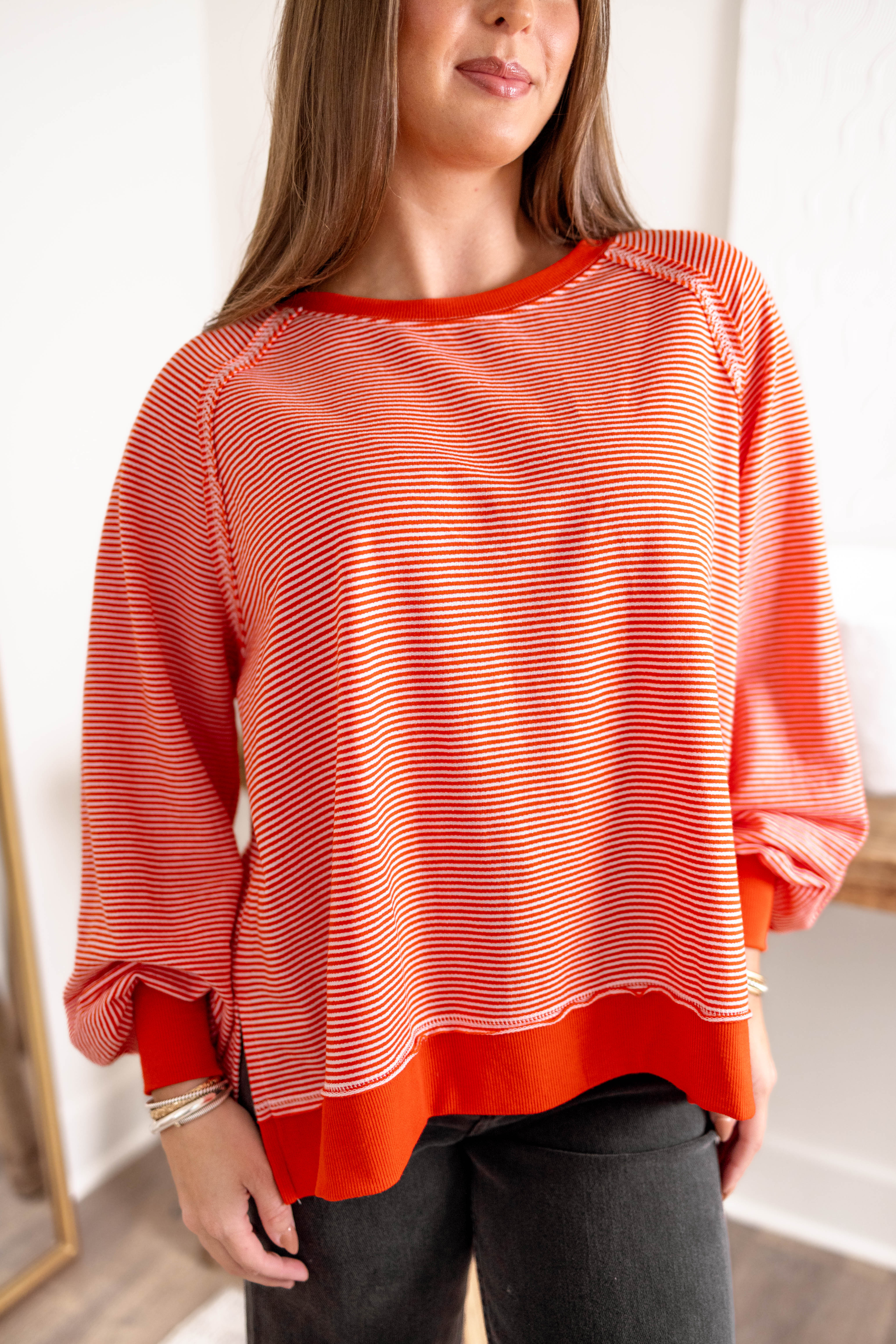 Crimson Pullover Top