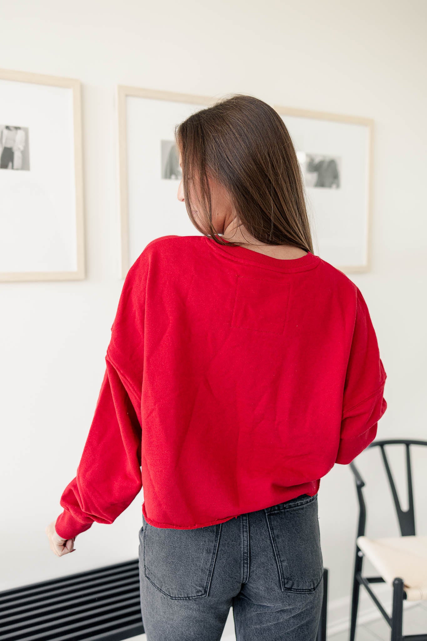 The Free Throw Cropped Long Sleeve Top