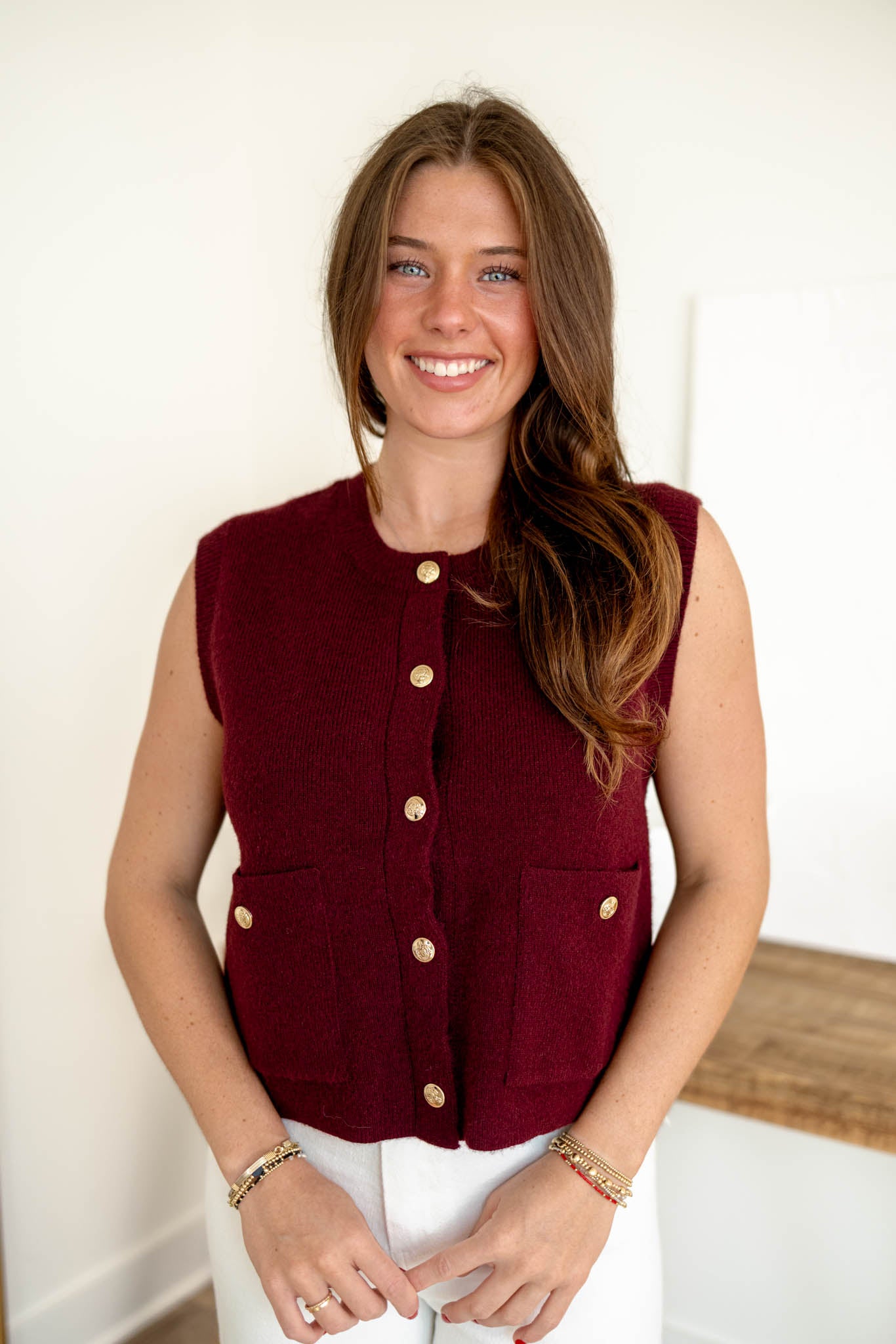 Miley Vest Top | Wine