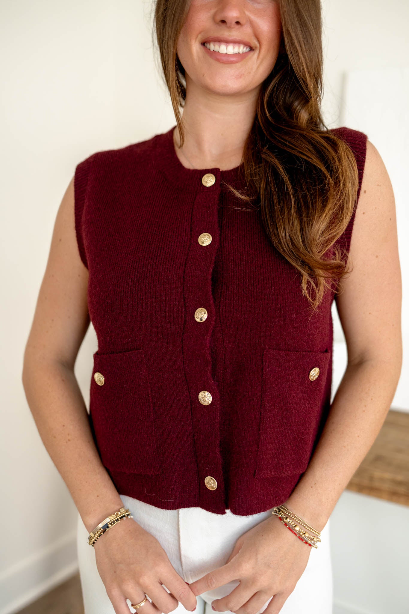 Miley Vest Top | Wine