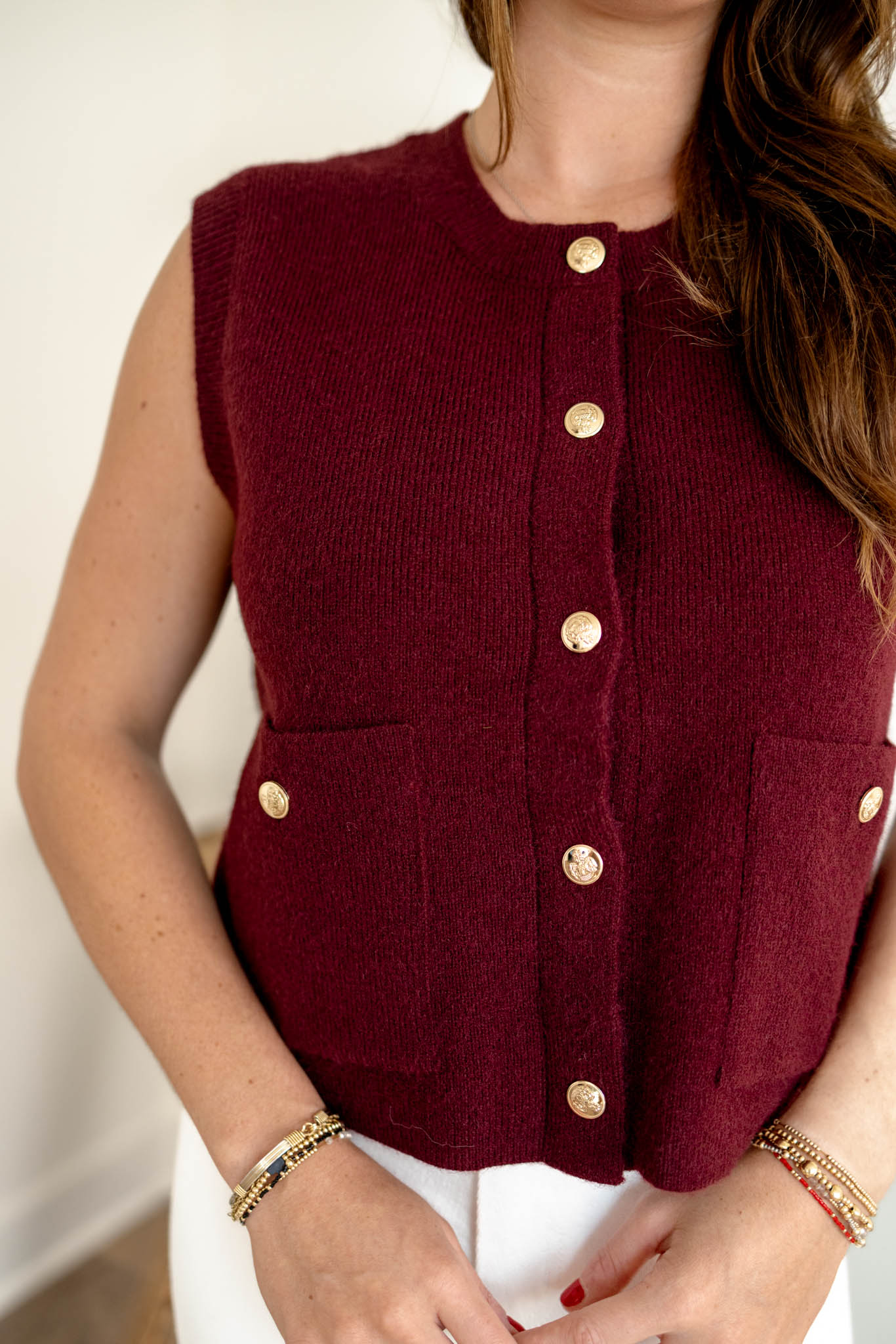 Miley Vest Top | Wine