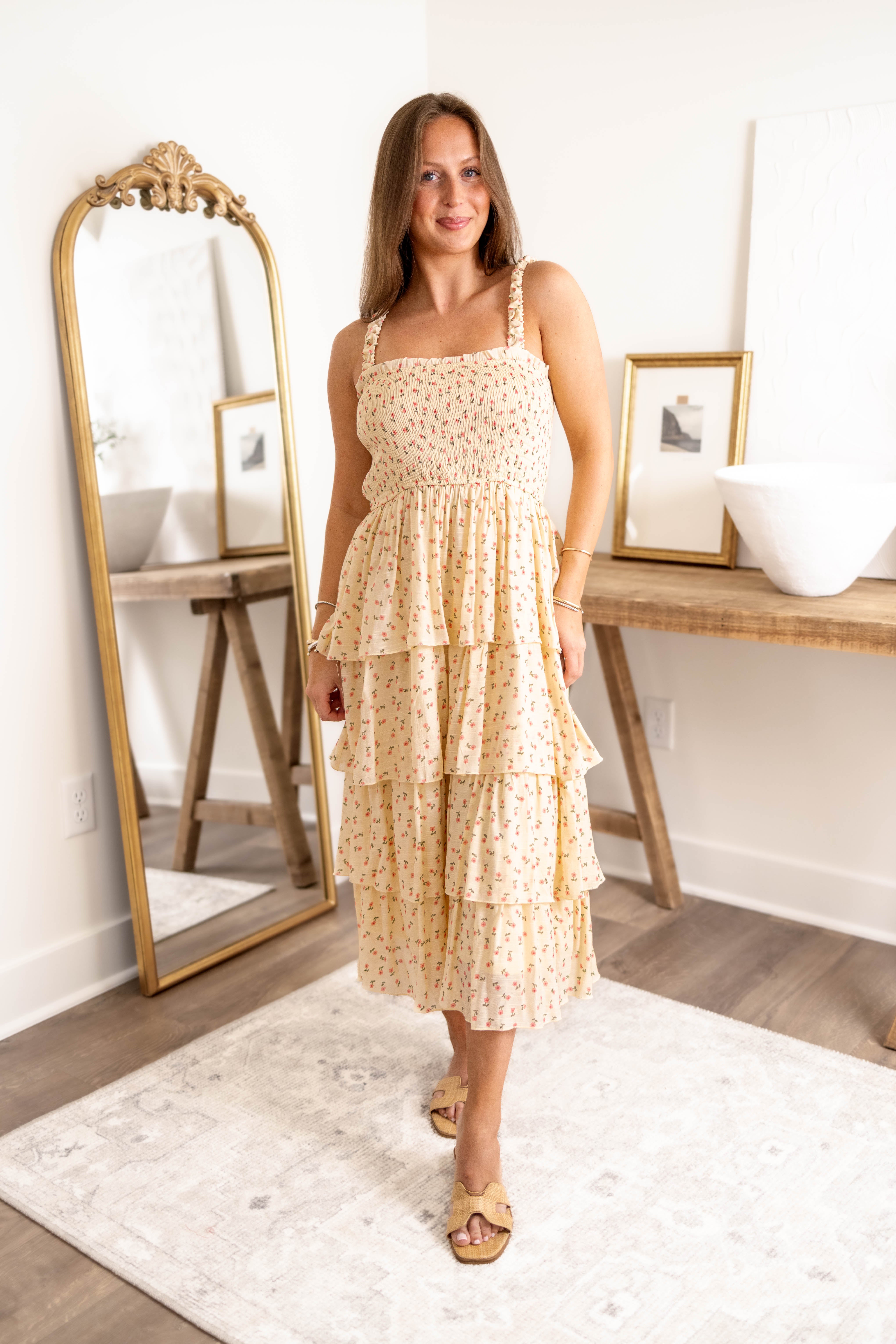 Victoria Floral Midi Dress