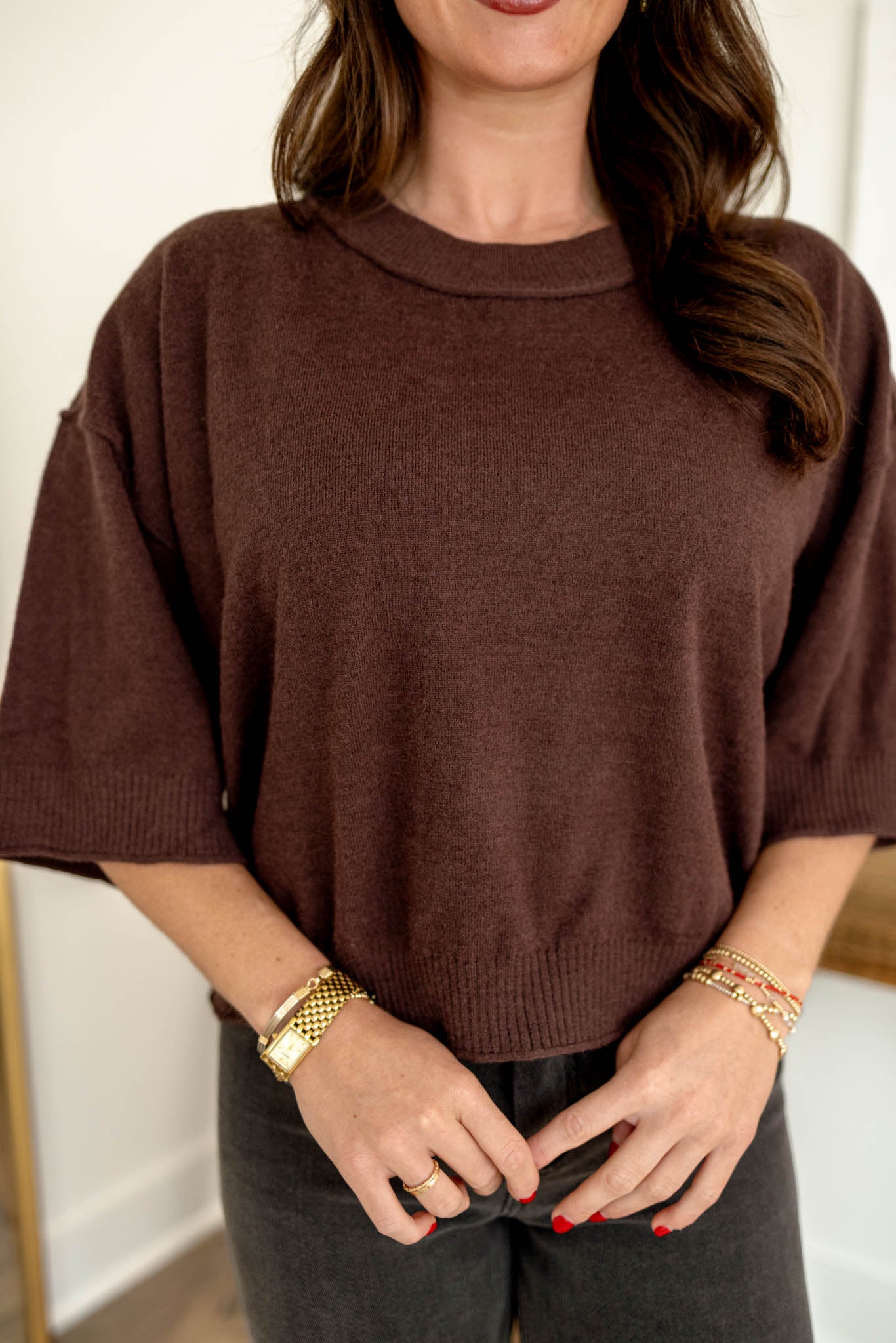Isabella Knit Top | Brown