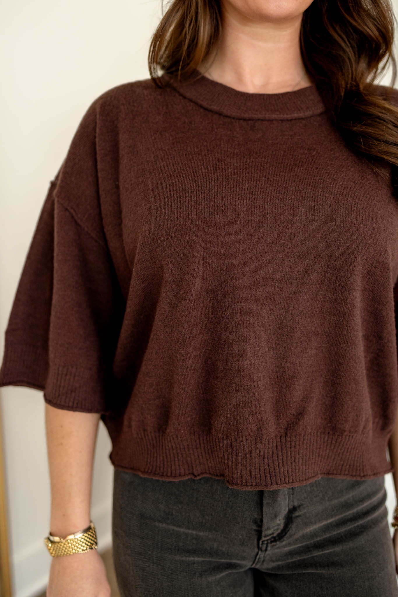 Isabella Knit Top | Brown