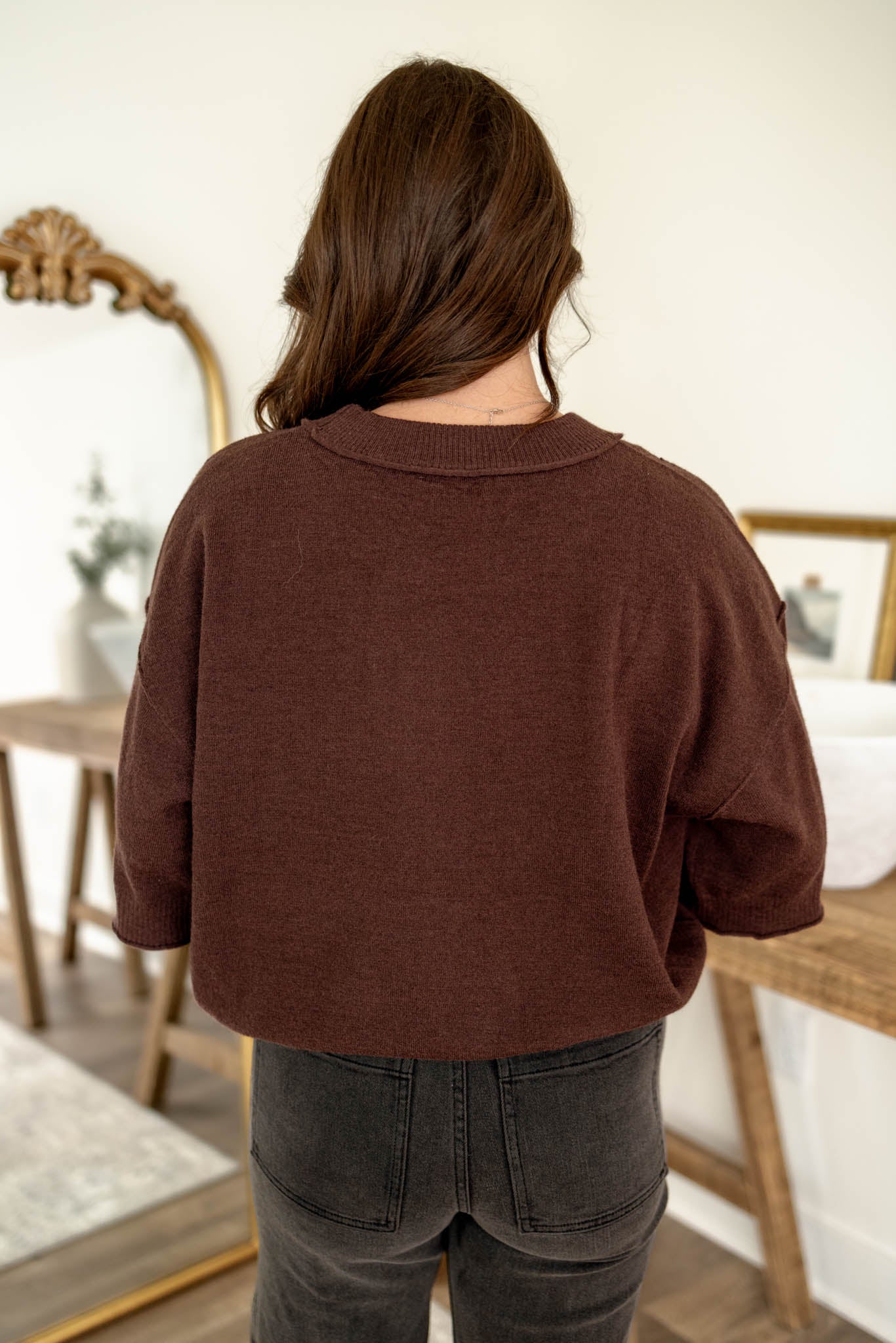 Isabella Knit Top | Brown