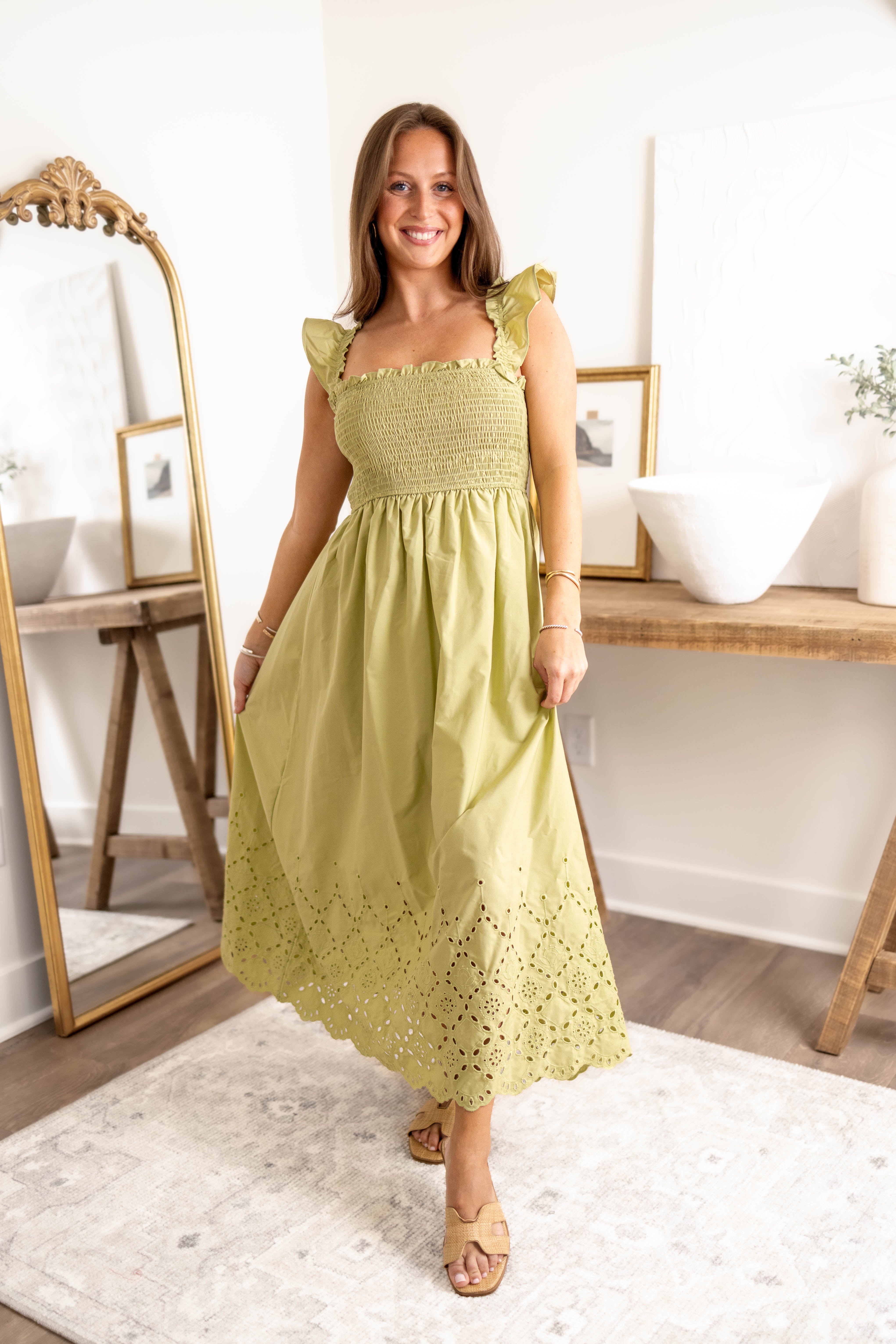 Jane Eyelet Dress | Kiwi