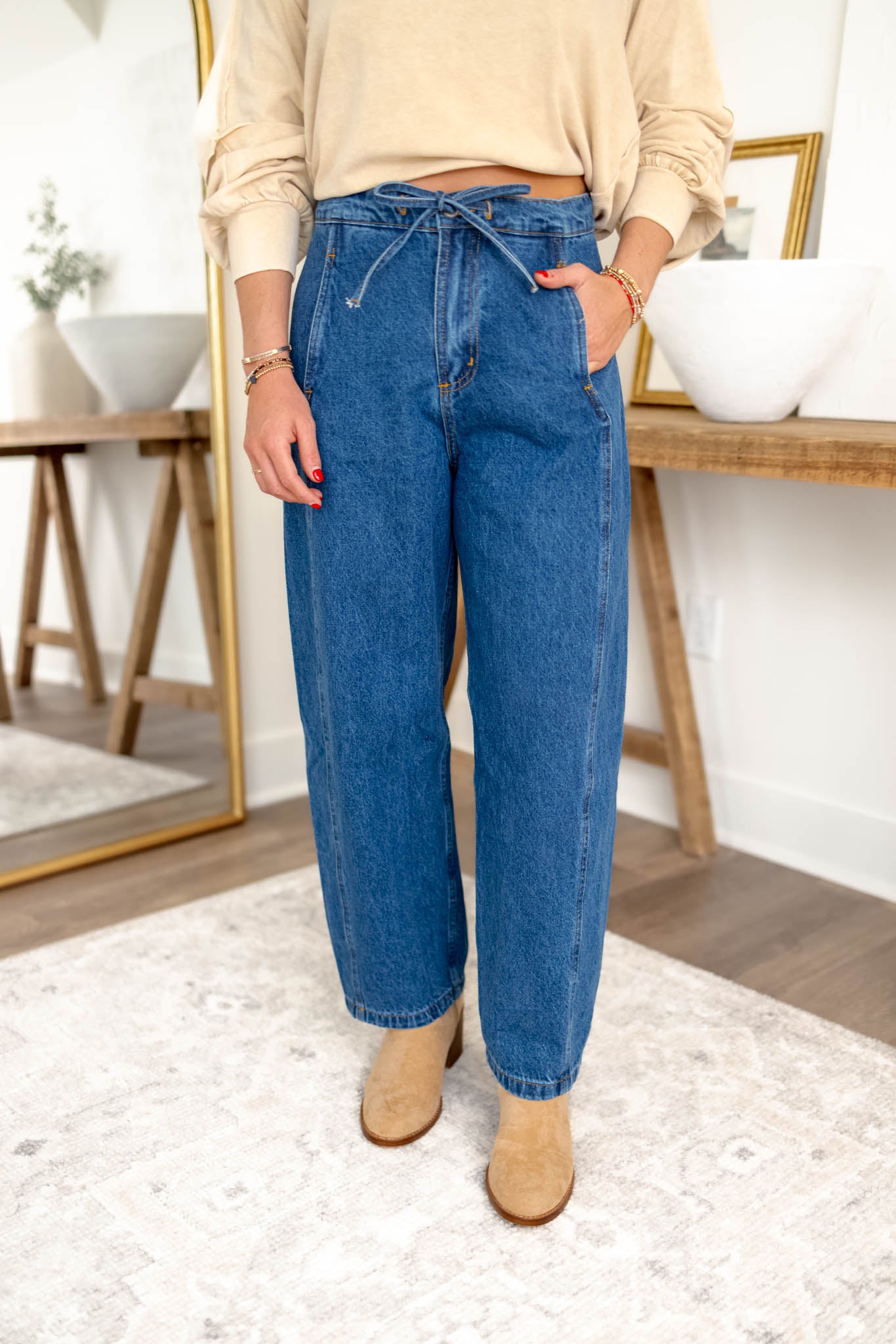 Zoey Barrel Jeans