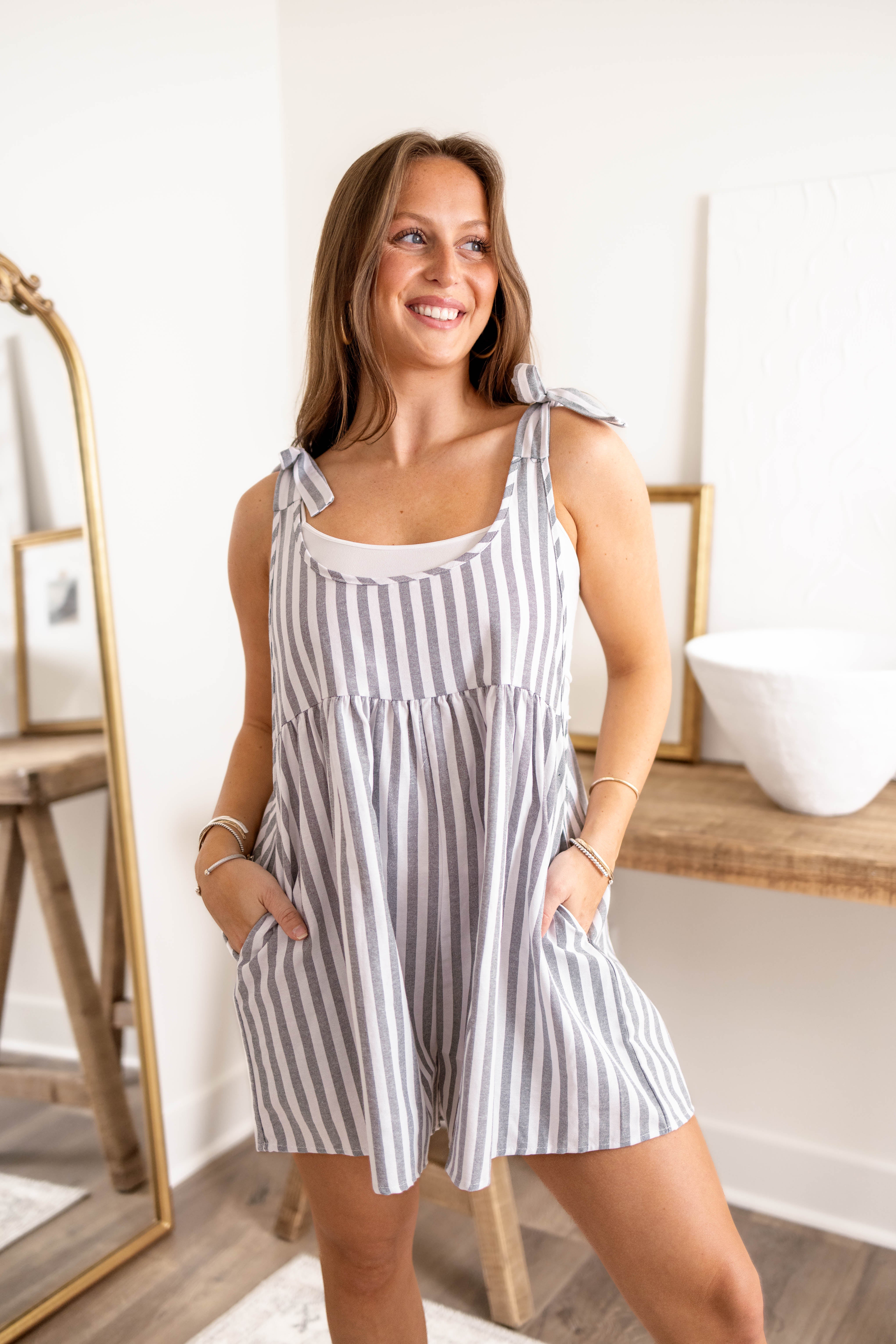 Diana Striped Romper