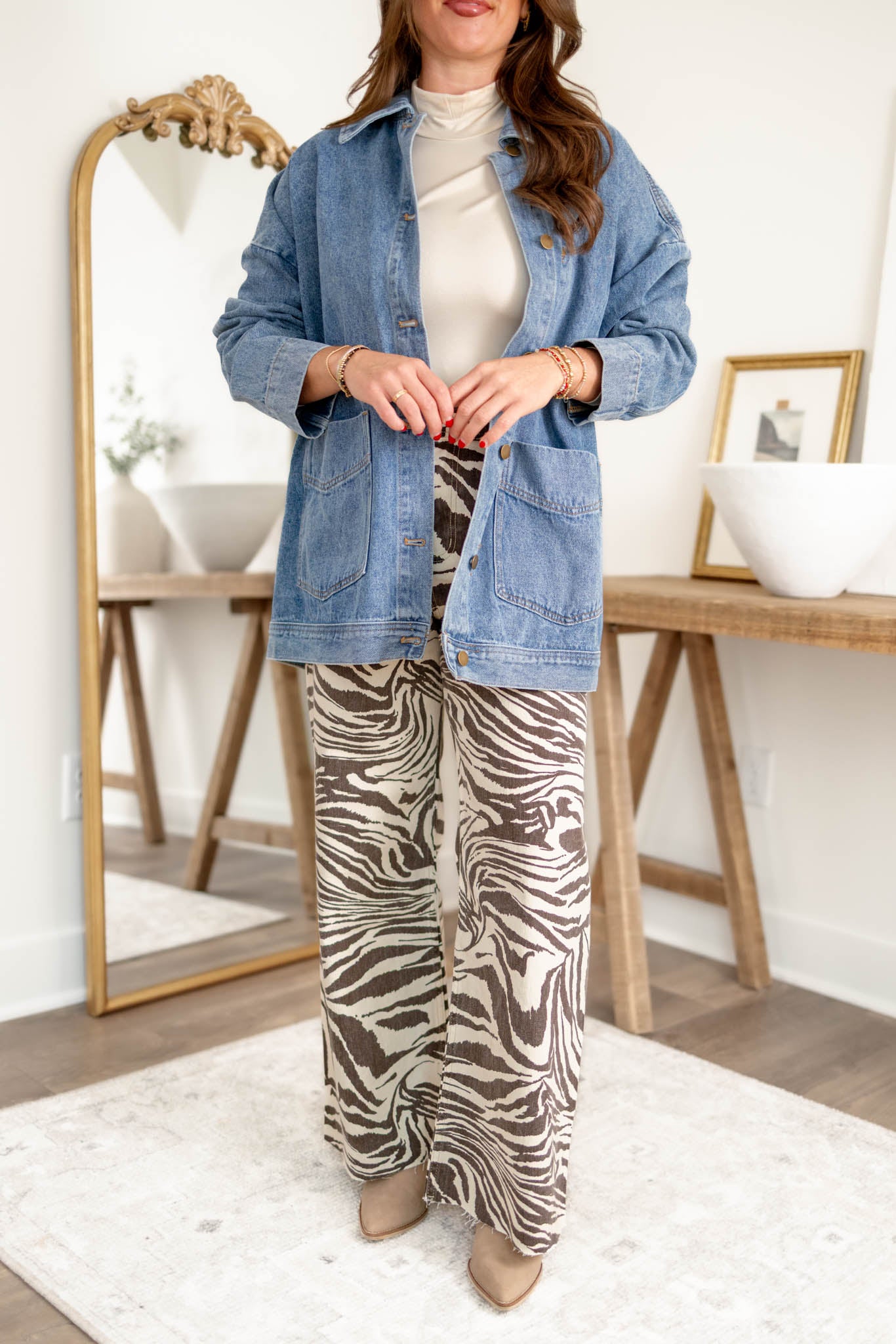 Zebra Wide Leg Pants