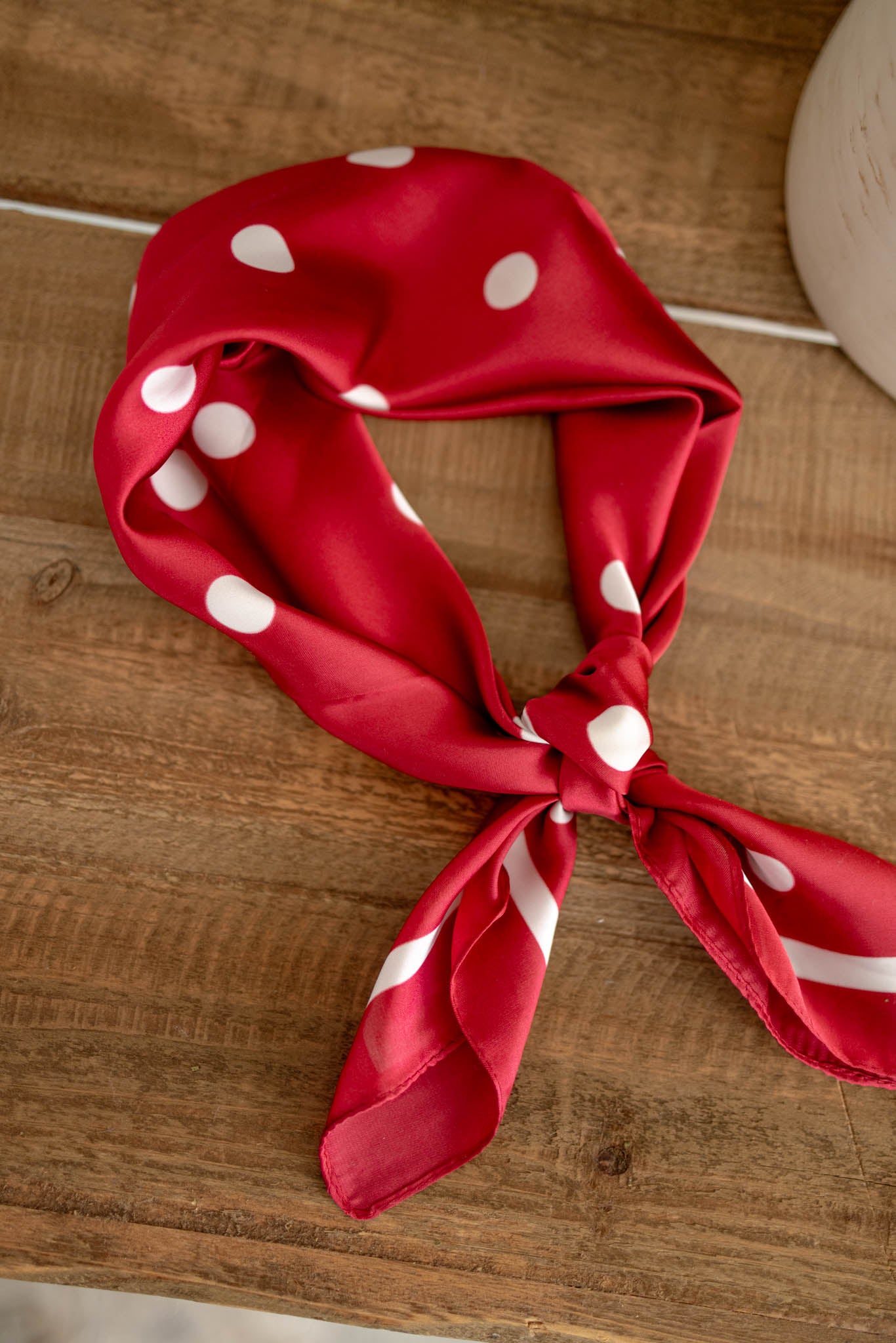 Red Polka Dot Scarf