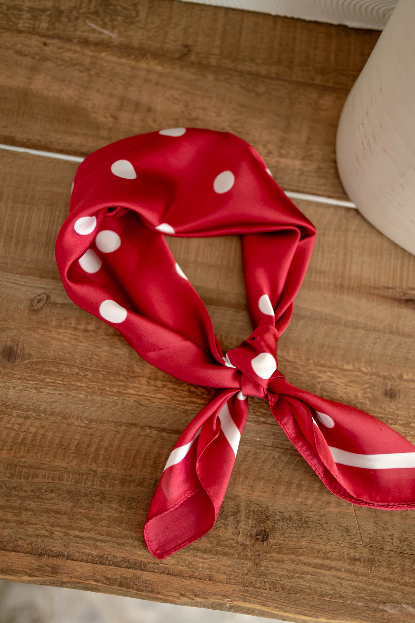 Red Polka Dot Scarf