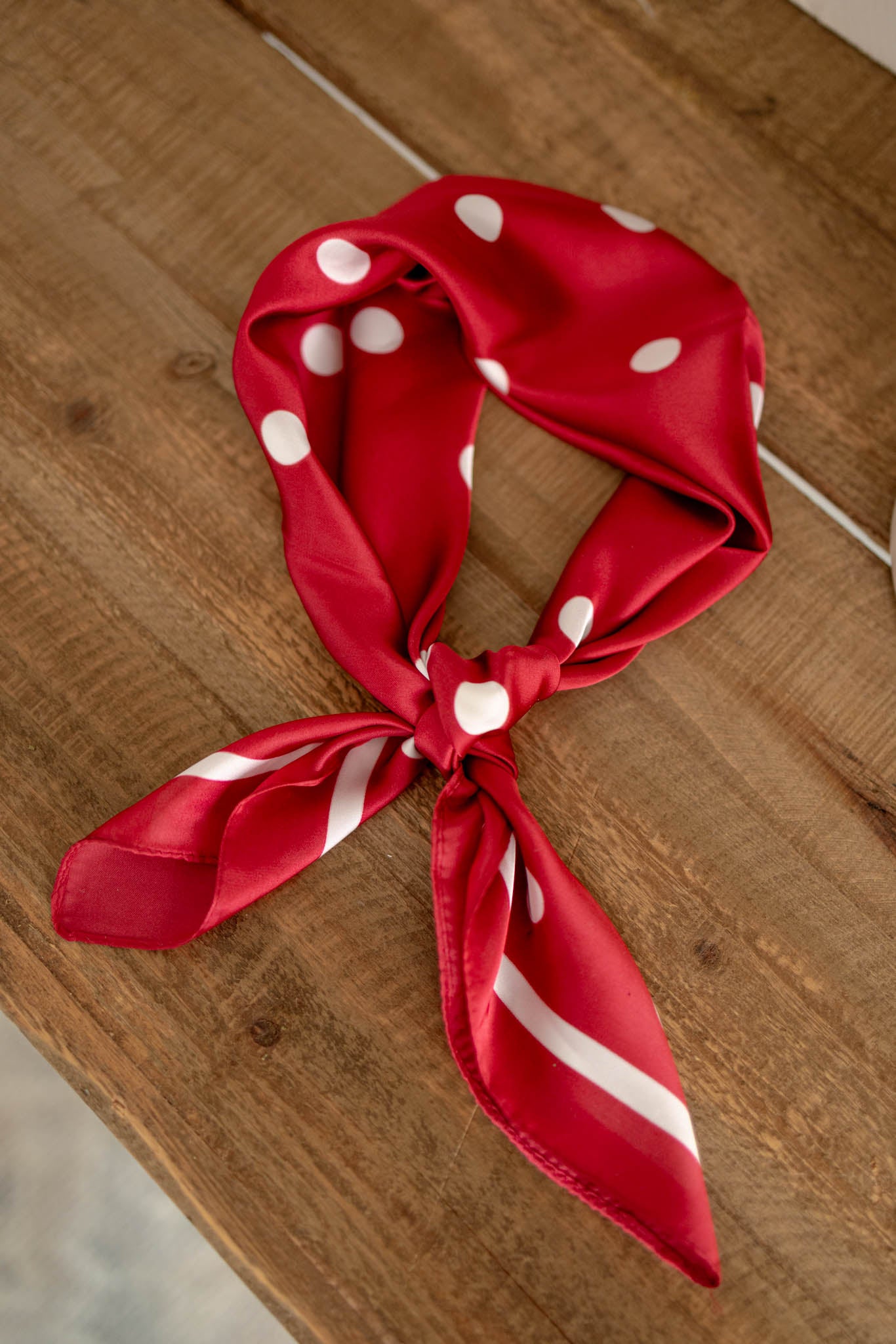 Red Polka Dot Scarf