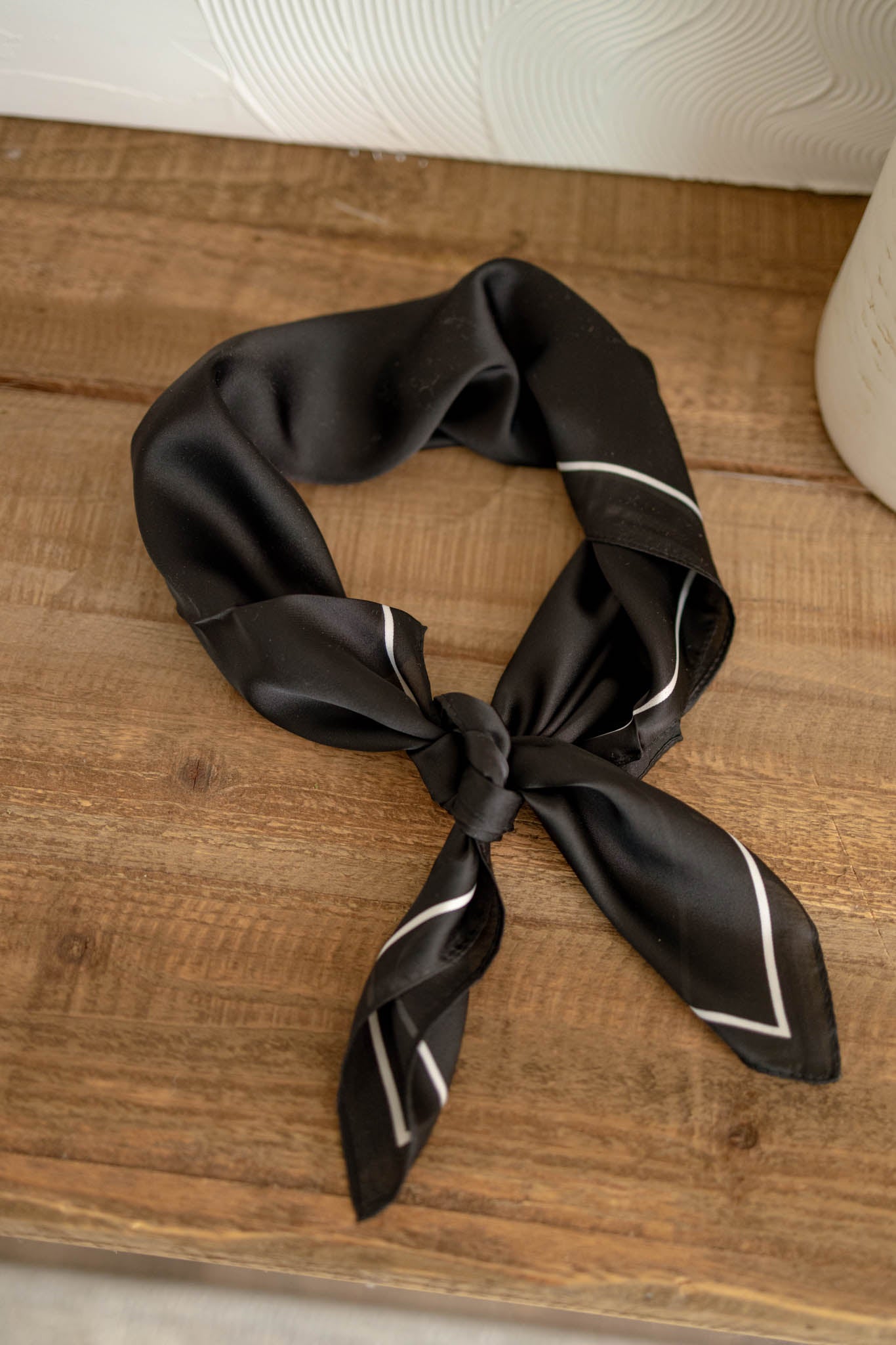 Black Satin Scarf