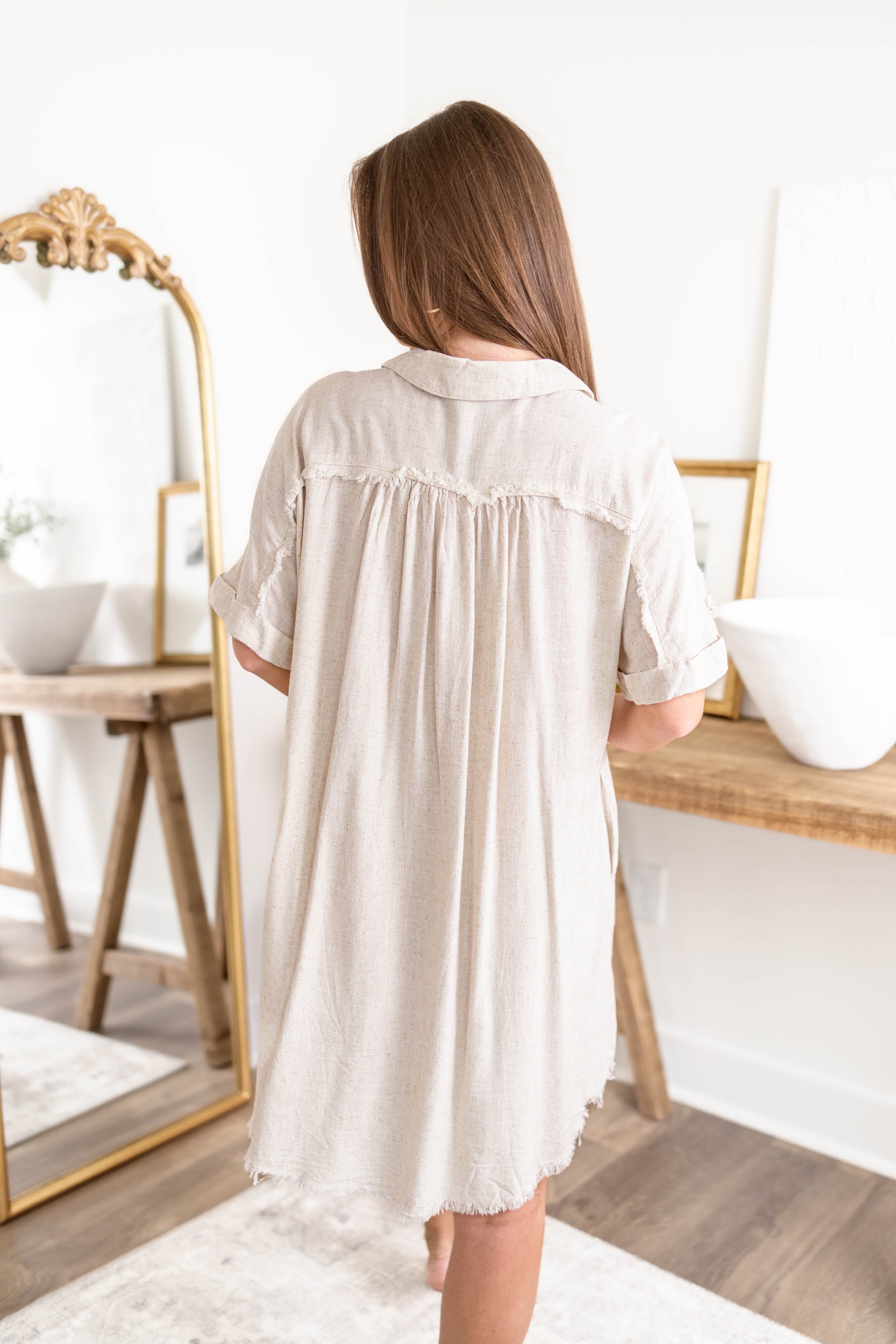 Colette Linen Shirt Dress