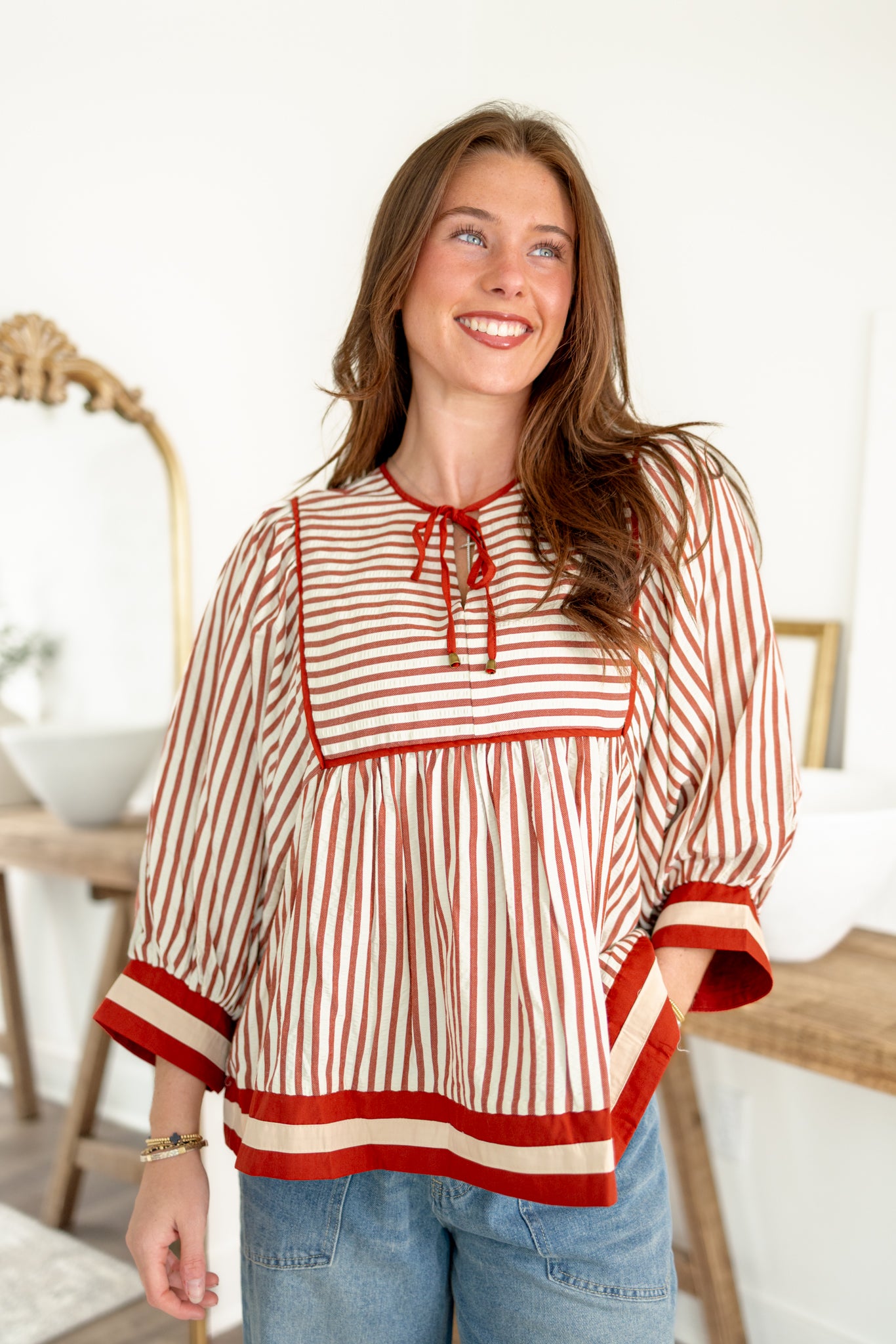 Hailey Blouse | Rust