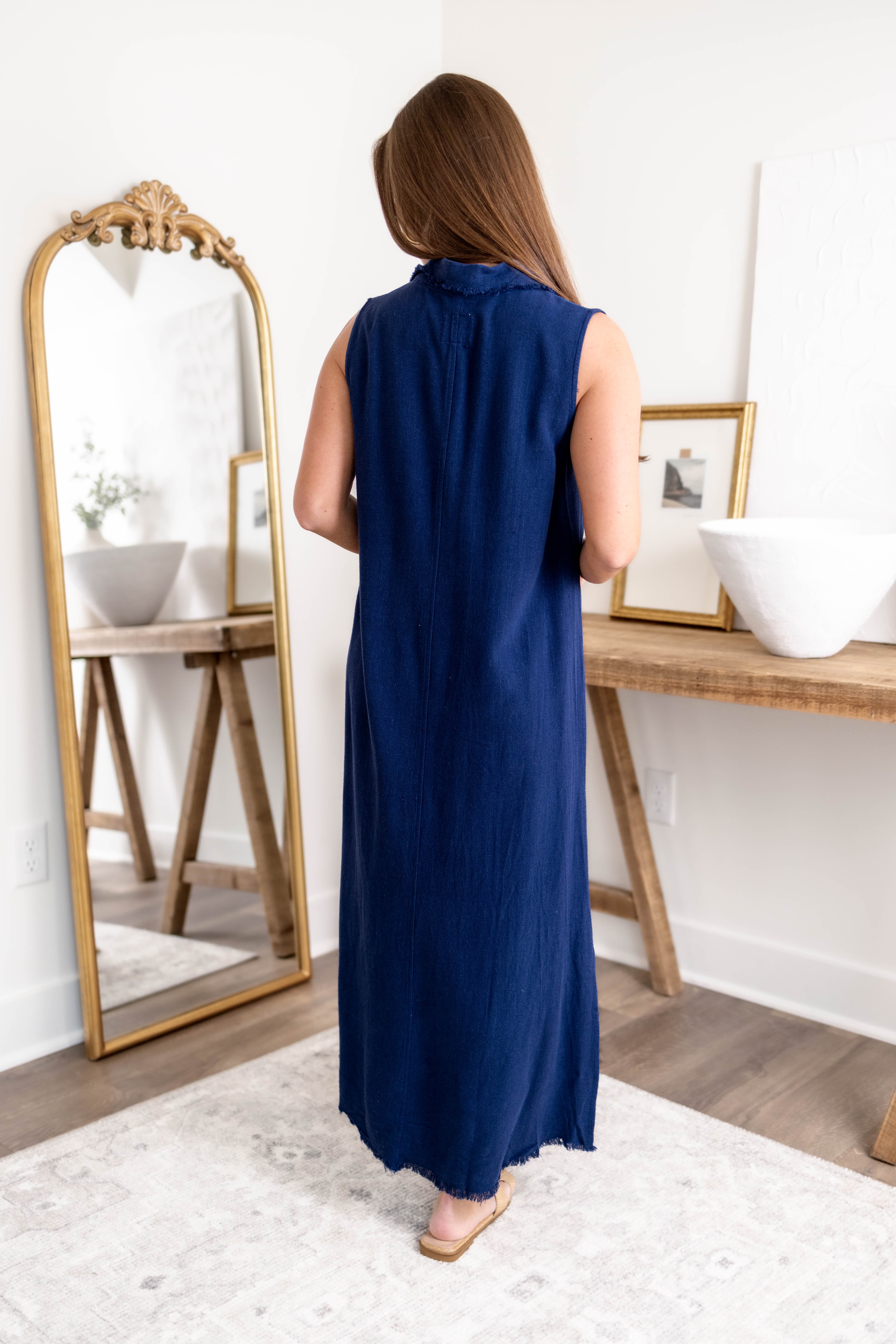 Virginia Linen Midi Dress
