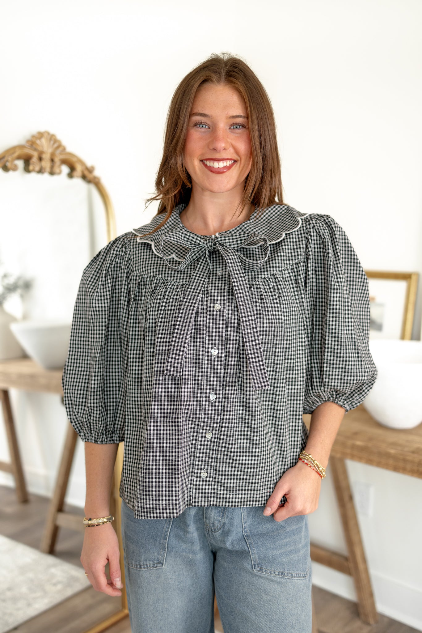 Margot Gingham Blouse
