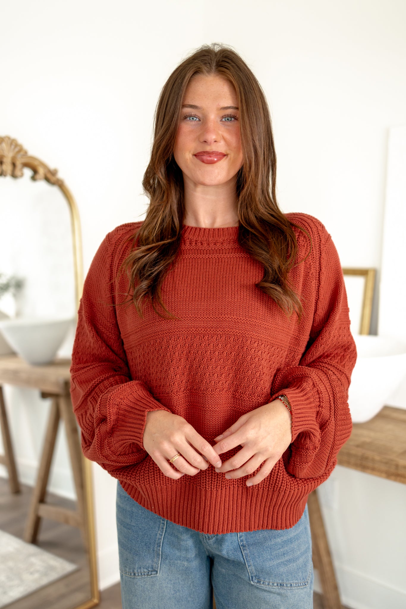 Boston Sweater | Brick