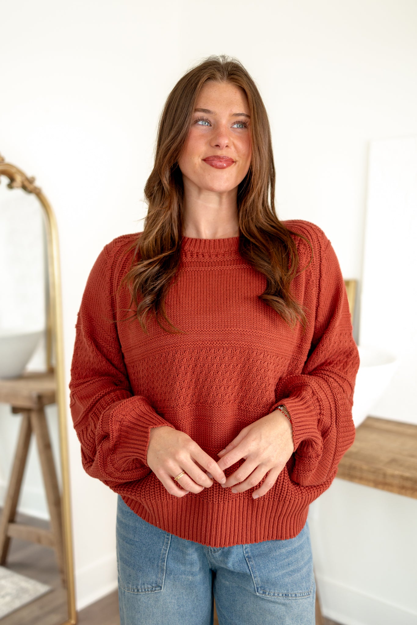 Boston Sweater | Brick