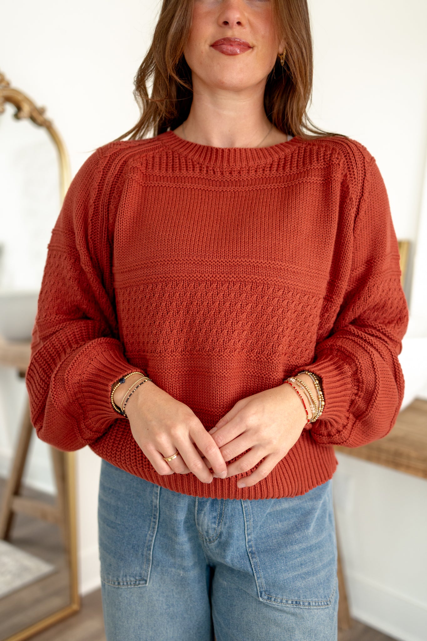 Boston Sweater | Brick