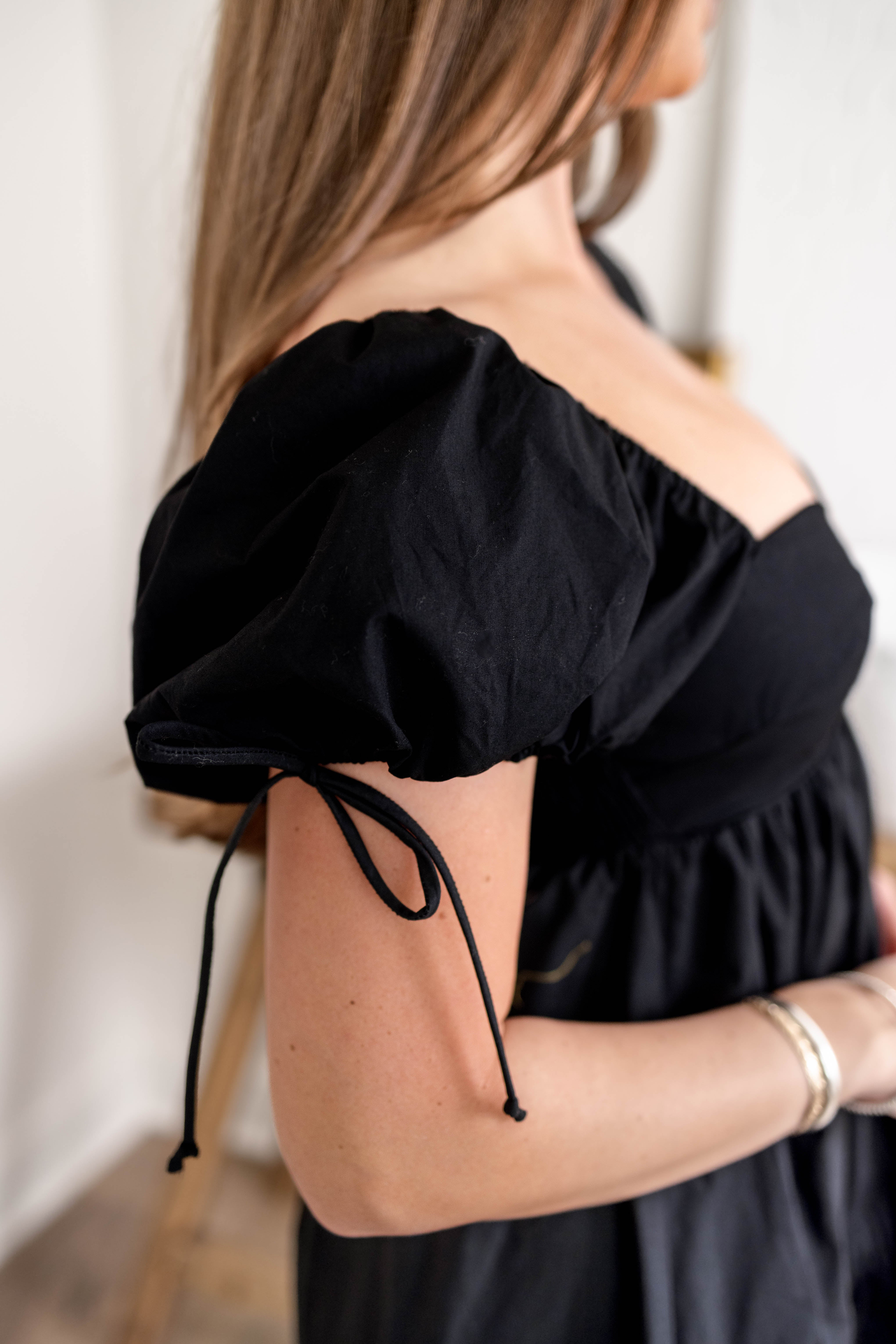 Aria Babydoll Dress | Black