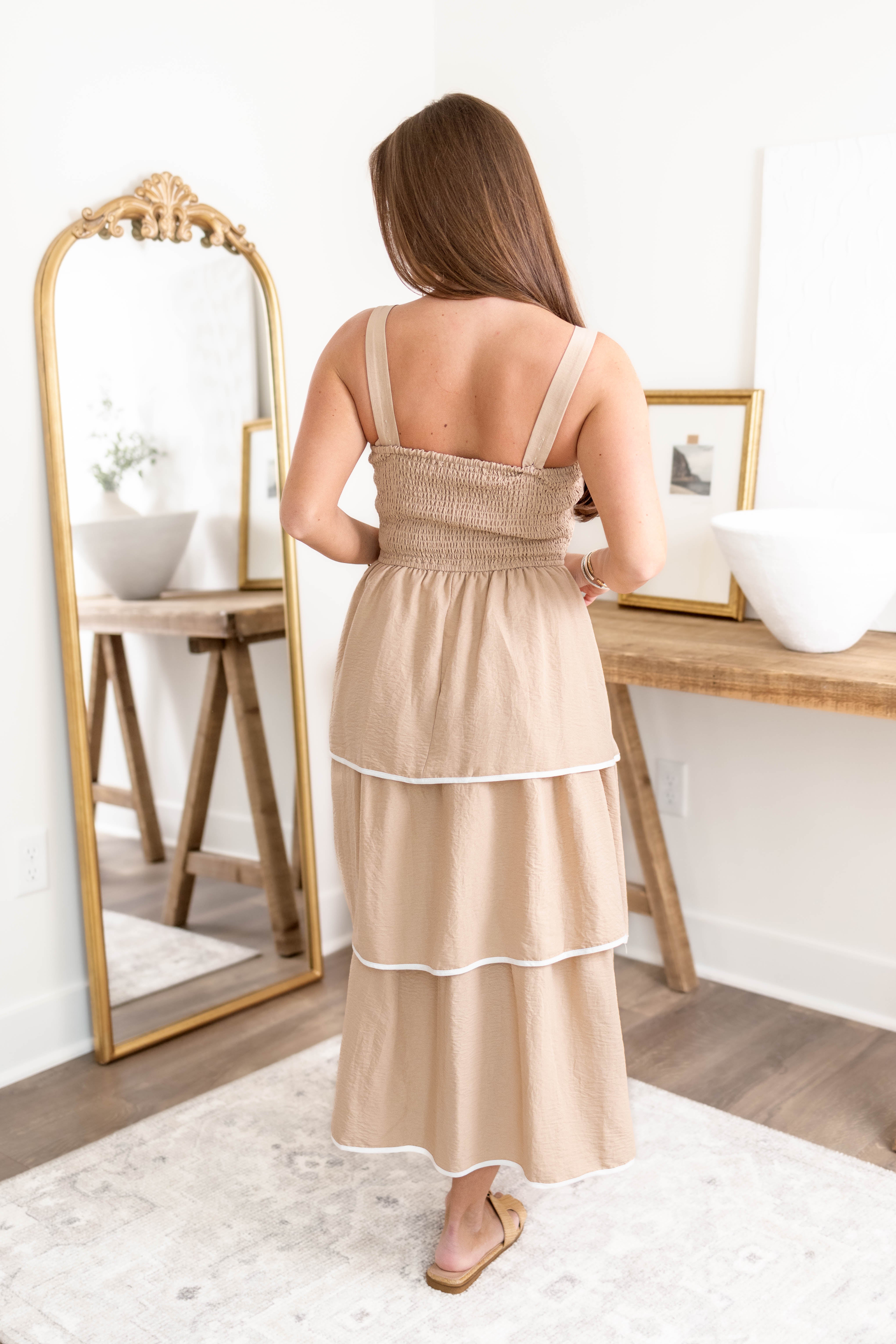 Willow Midi Dress | Taupe