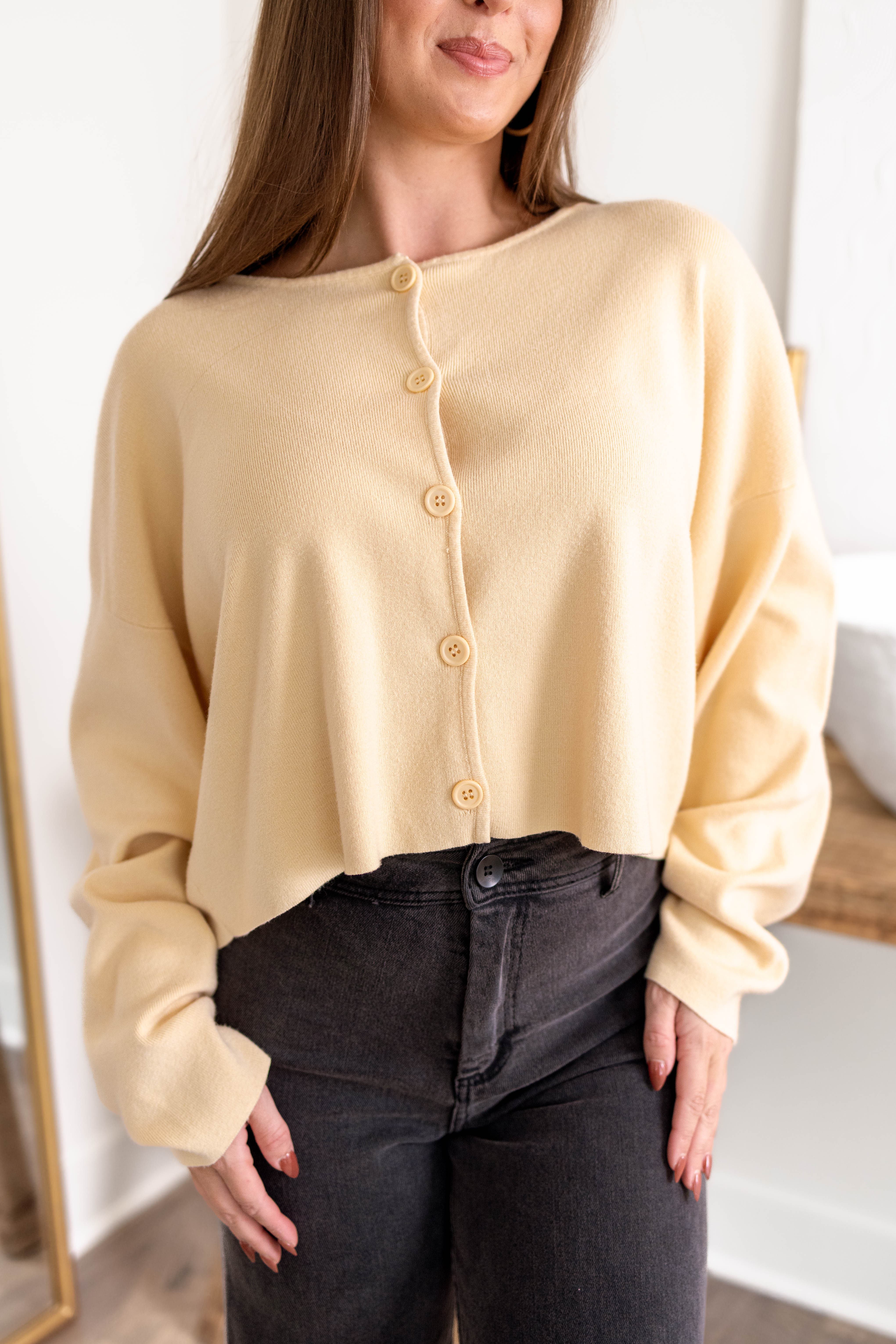 Harper Cardigan | Yellow
