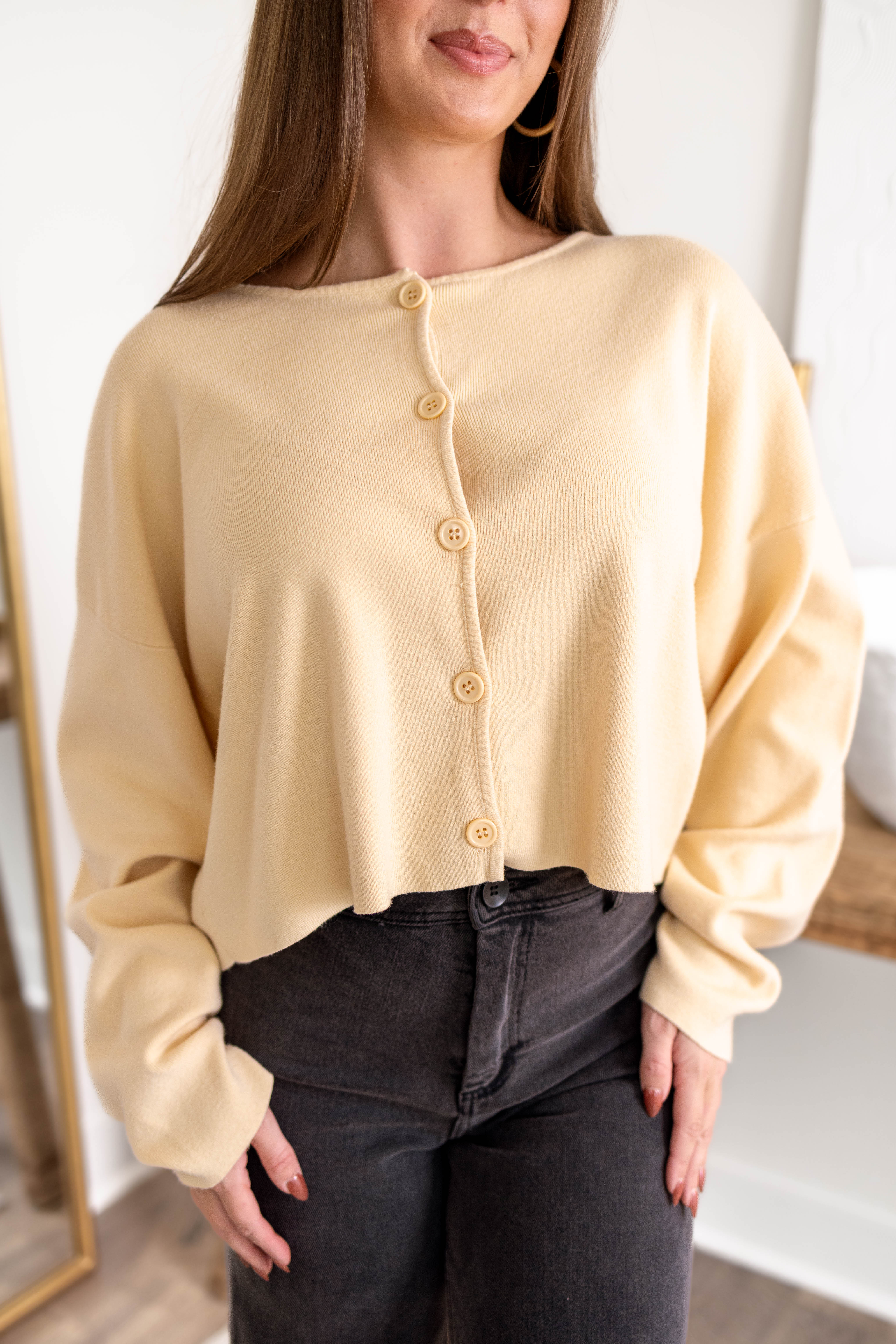 Harper Cardigan | Yellow