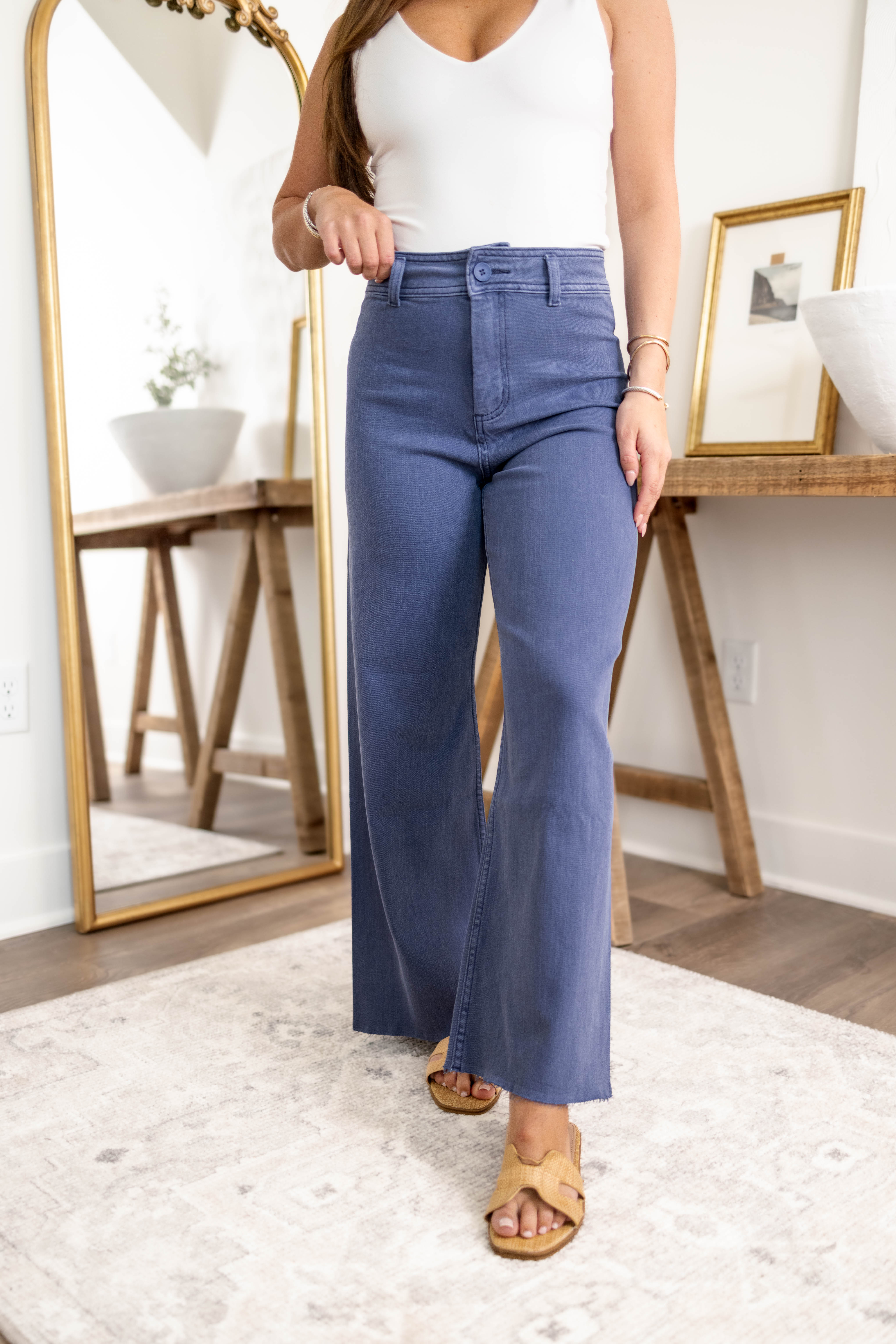 Frankie Wide Leg Pants | Indigo