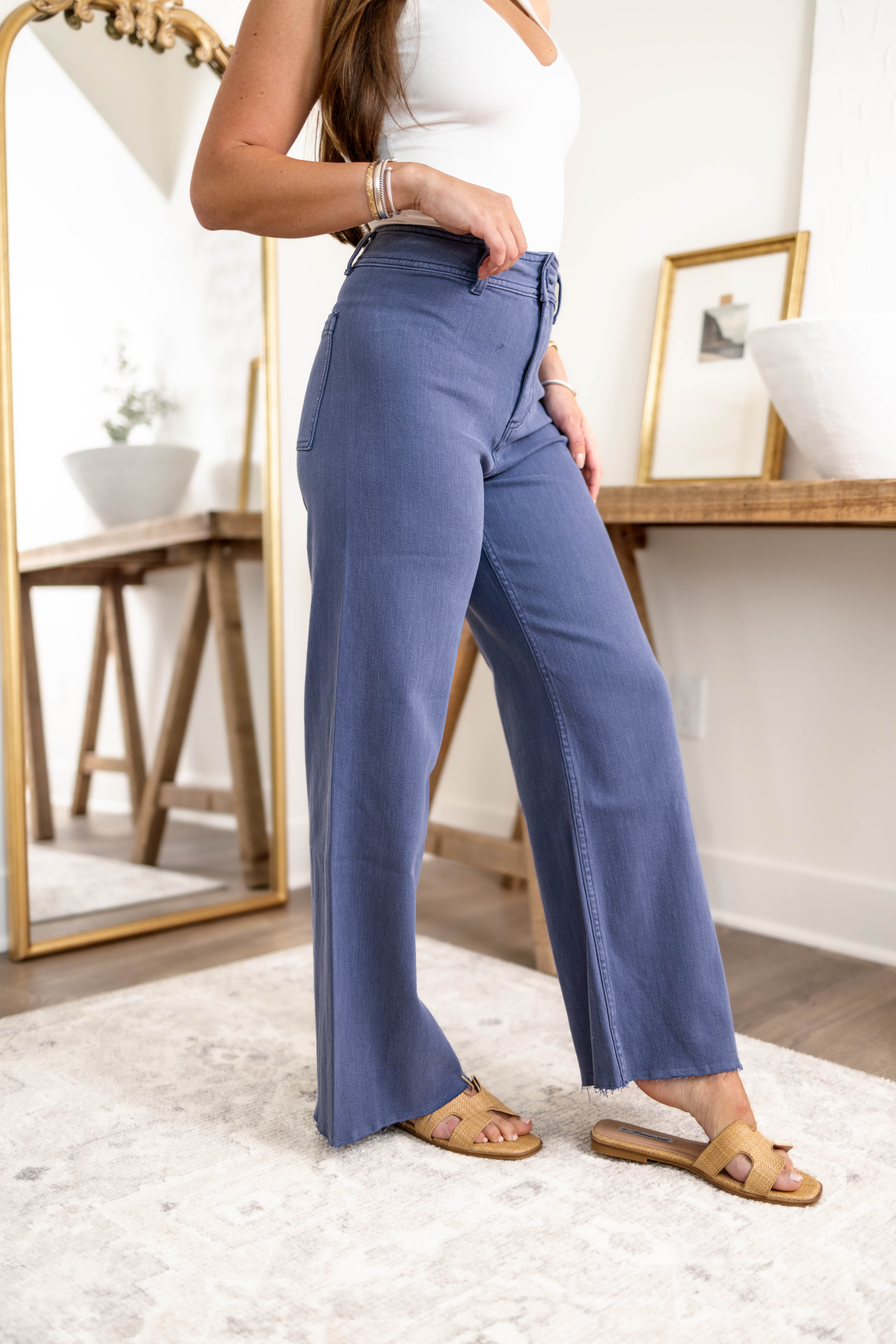Frankie Wide Leg Pants | Indigo