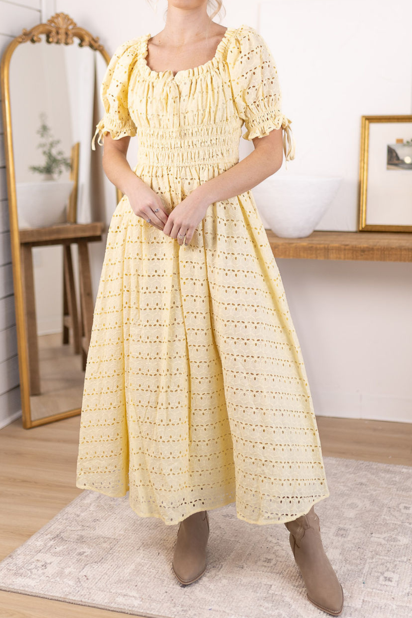 Heather Eyelet Dress