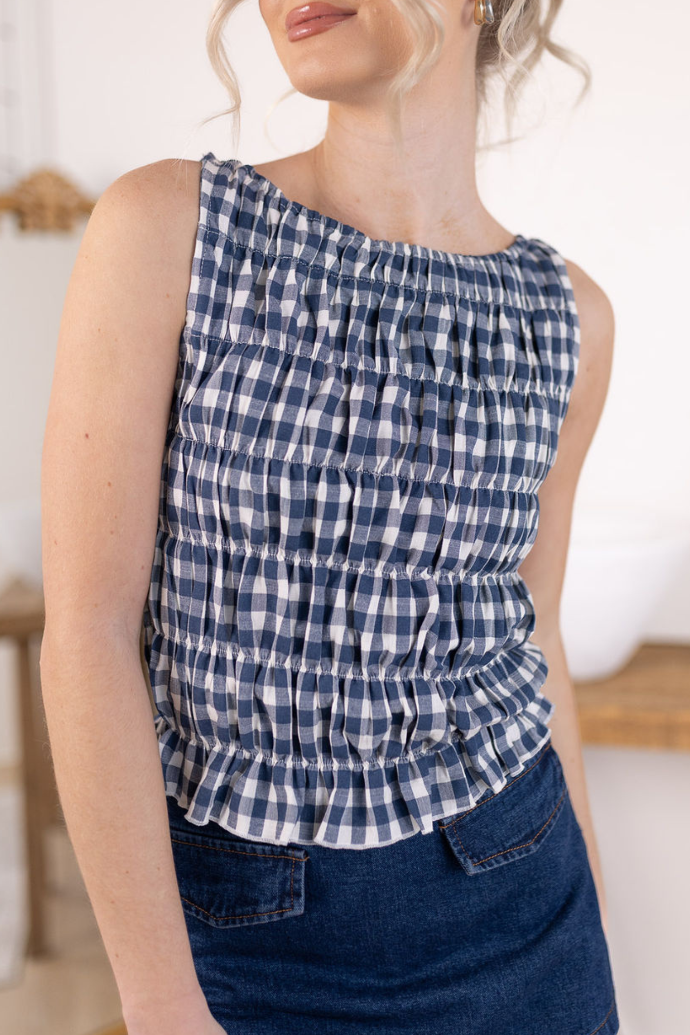 Delilah Gingham Top