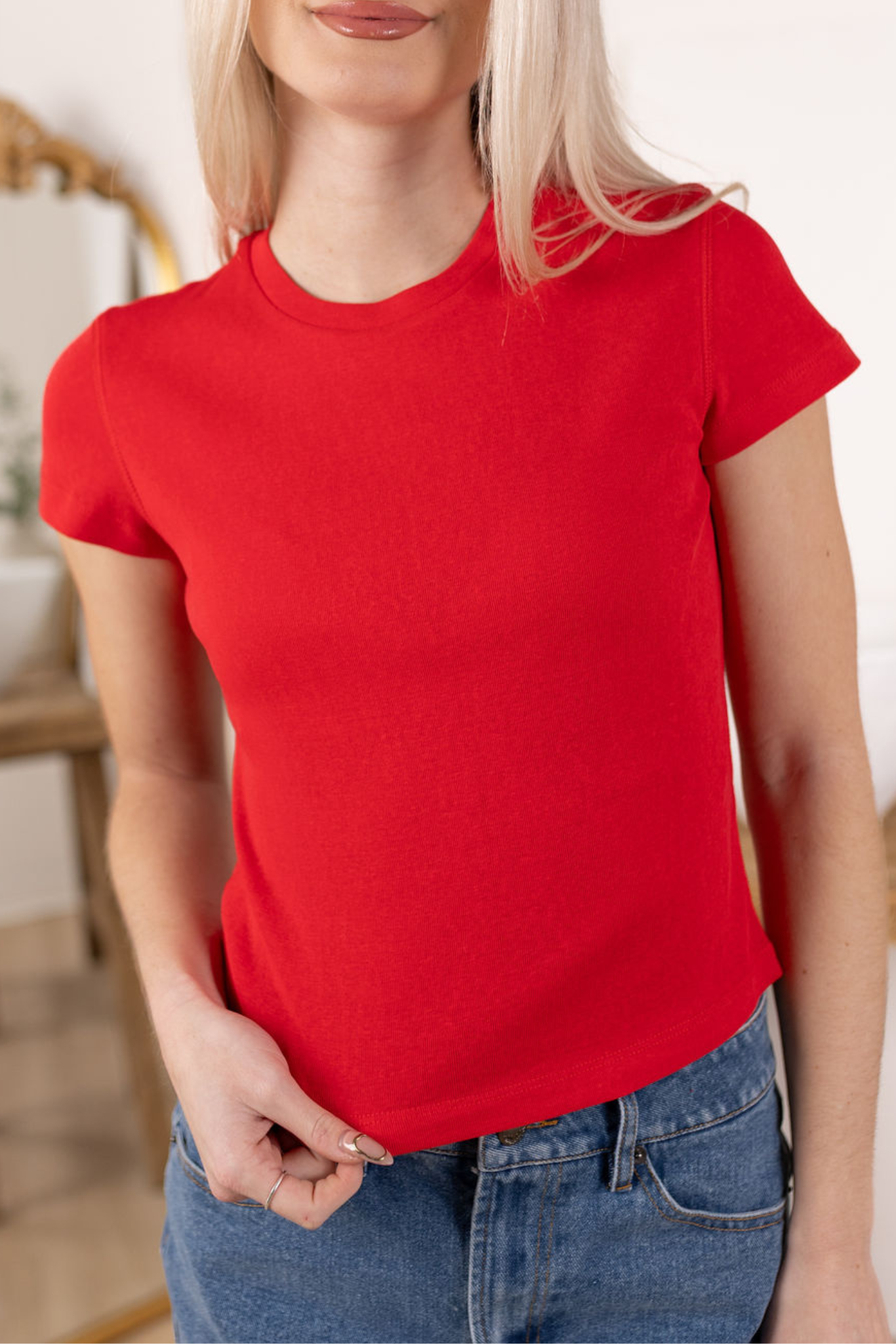 Aria Baby Tee | Red