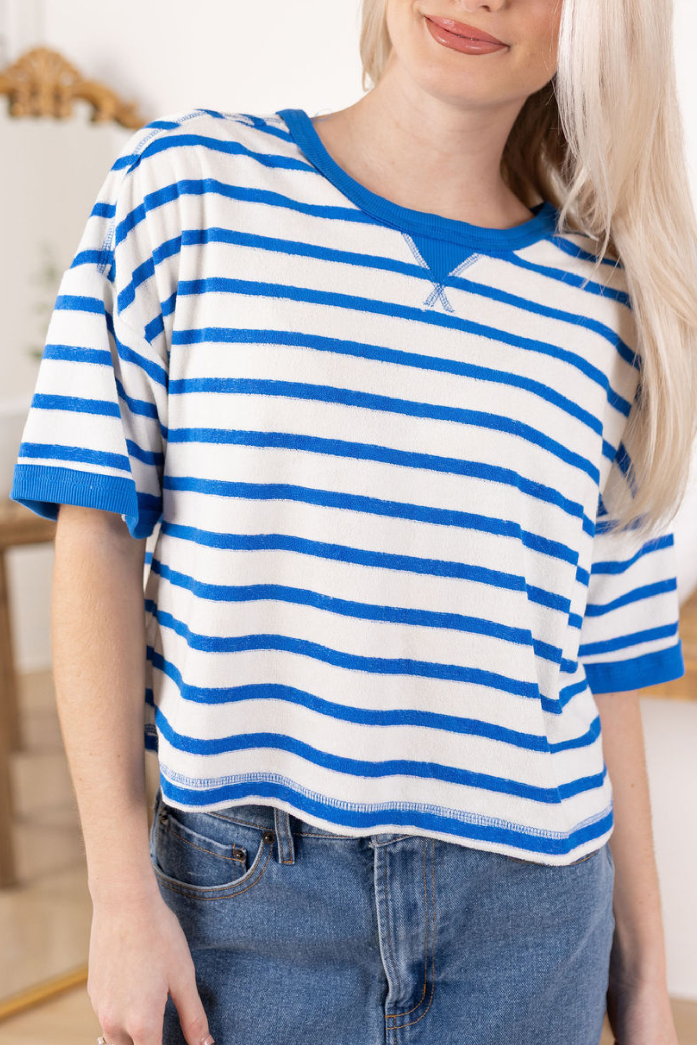 Jess Knit Top | Blue